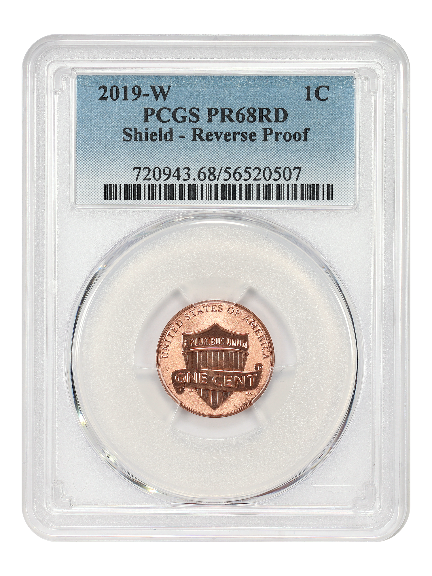 2019-W 1C Shield PCGS Rev PR68RD