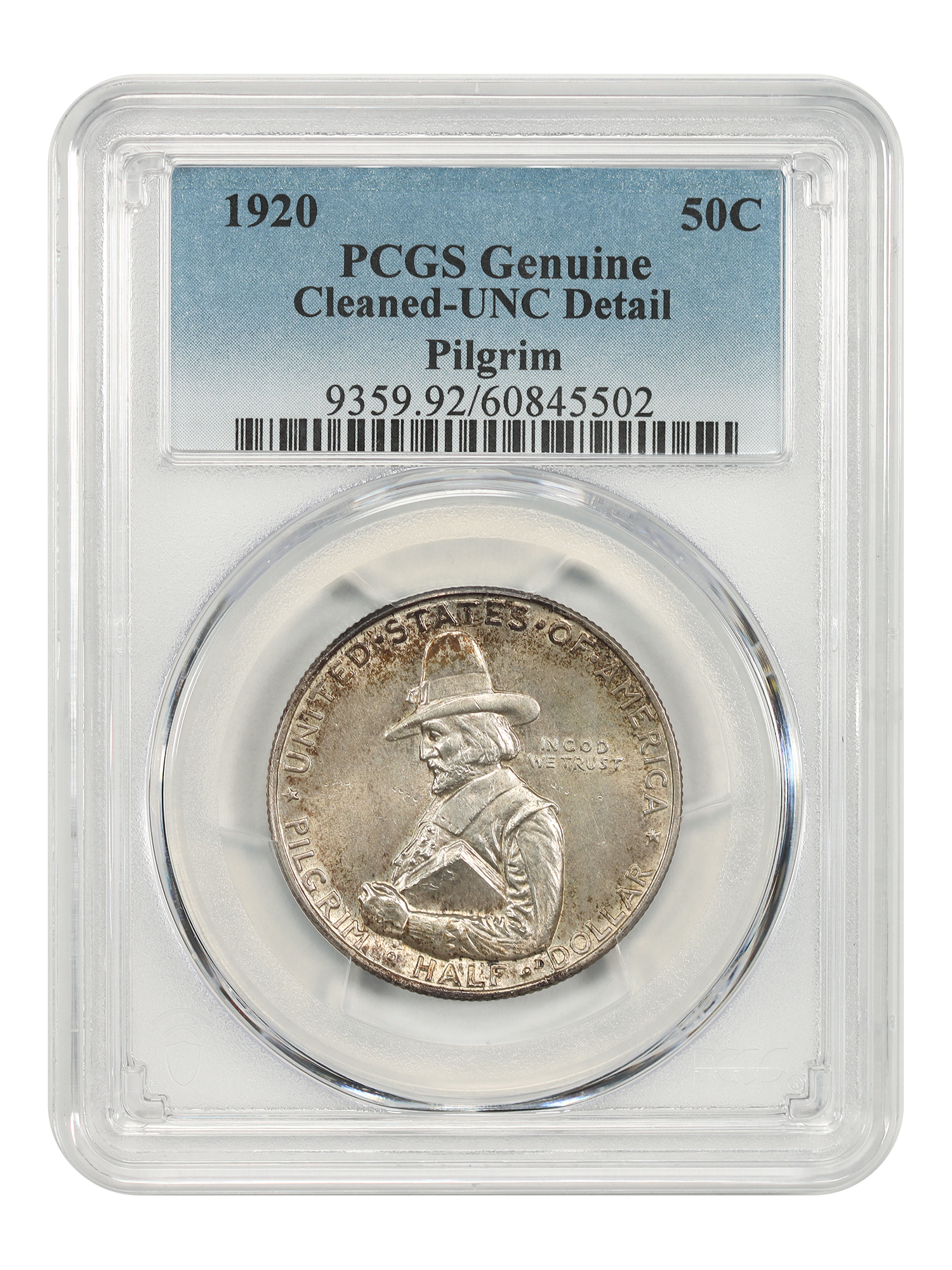 1920 50C Pilgrim PCGS UNC Details (Cleaned)