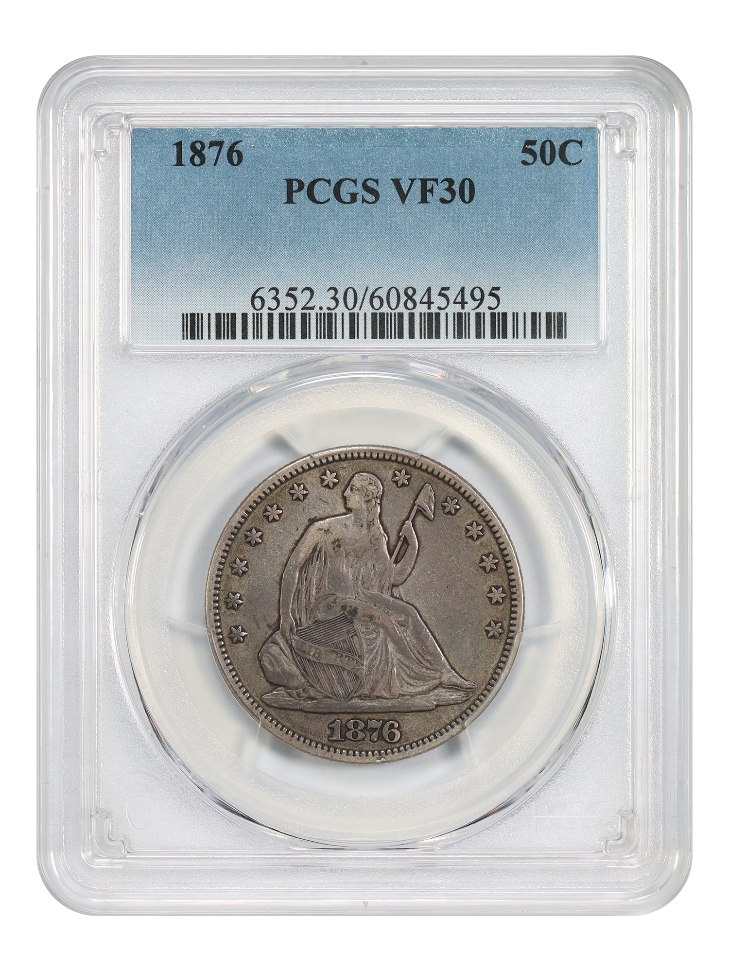 1876 50C PCGS VF30
