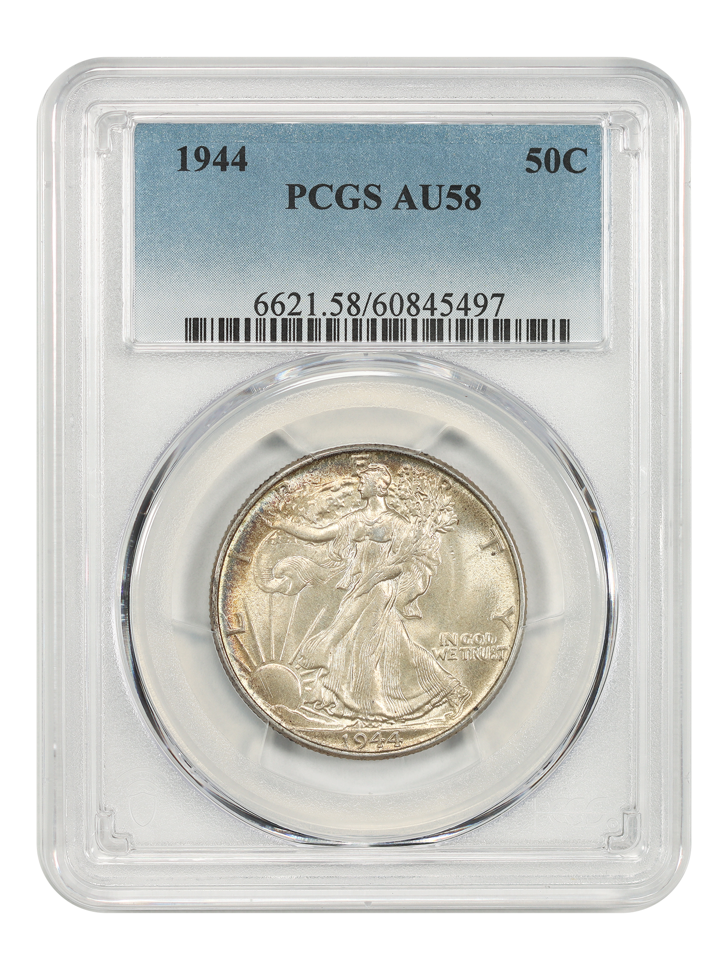 1944 50C PCGS AU58