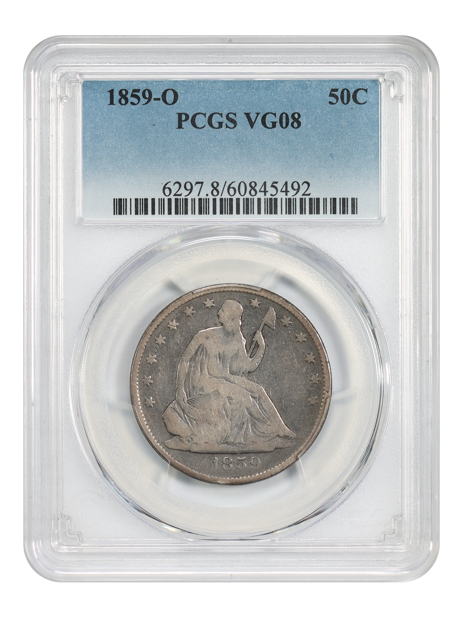 1859-O 50C PCGS VG08