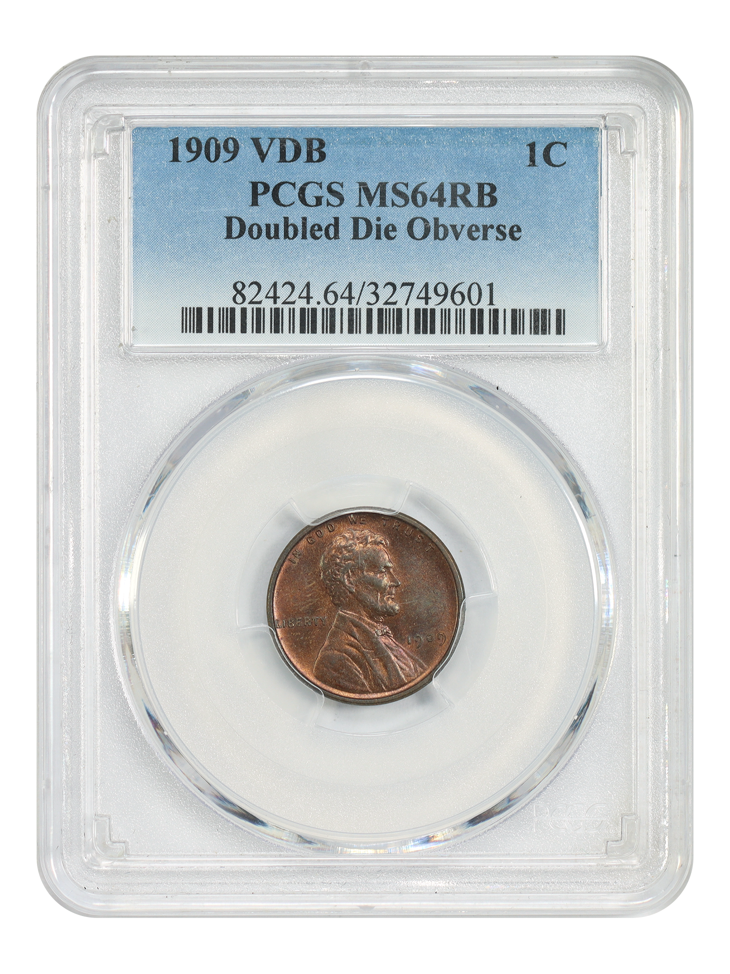1909 VDB 1C Doubled Die Obverse, RB