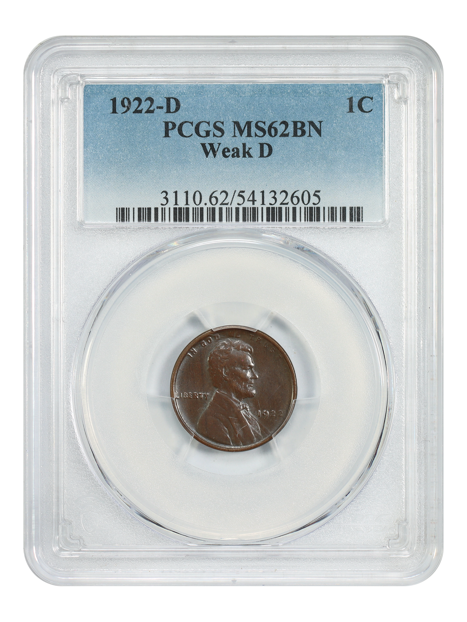 1922-D 1C Weak D, BN