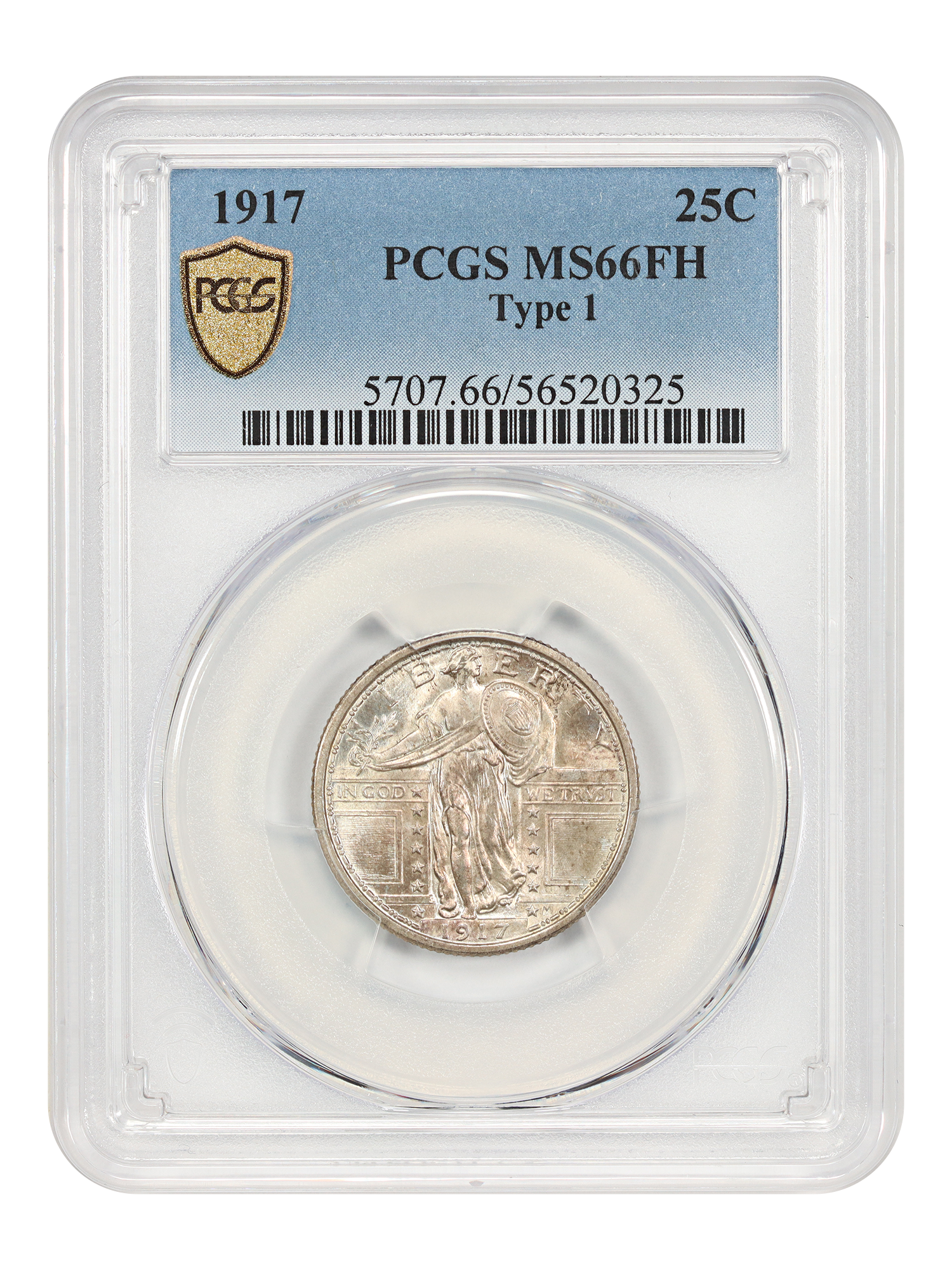 1917 25C PCGS MS66FH (Type 1)