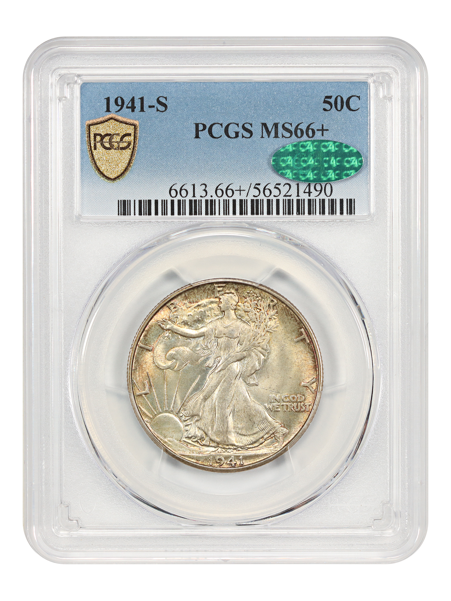 1941-S 50C PCGS/CAC MS66+