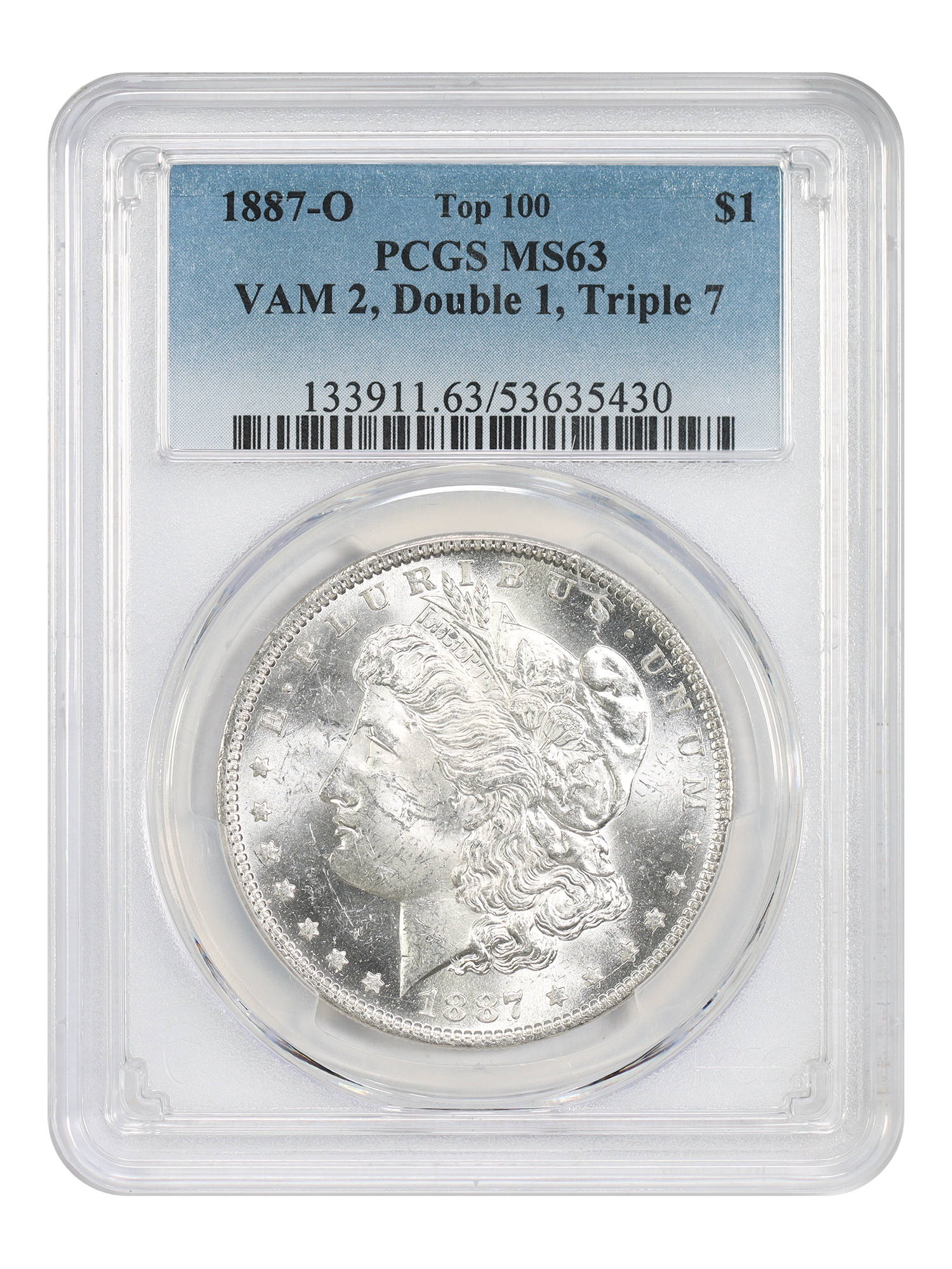 1887-O $1 VAM 2 Double 1 Triple 7