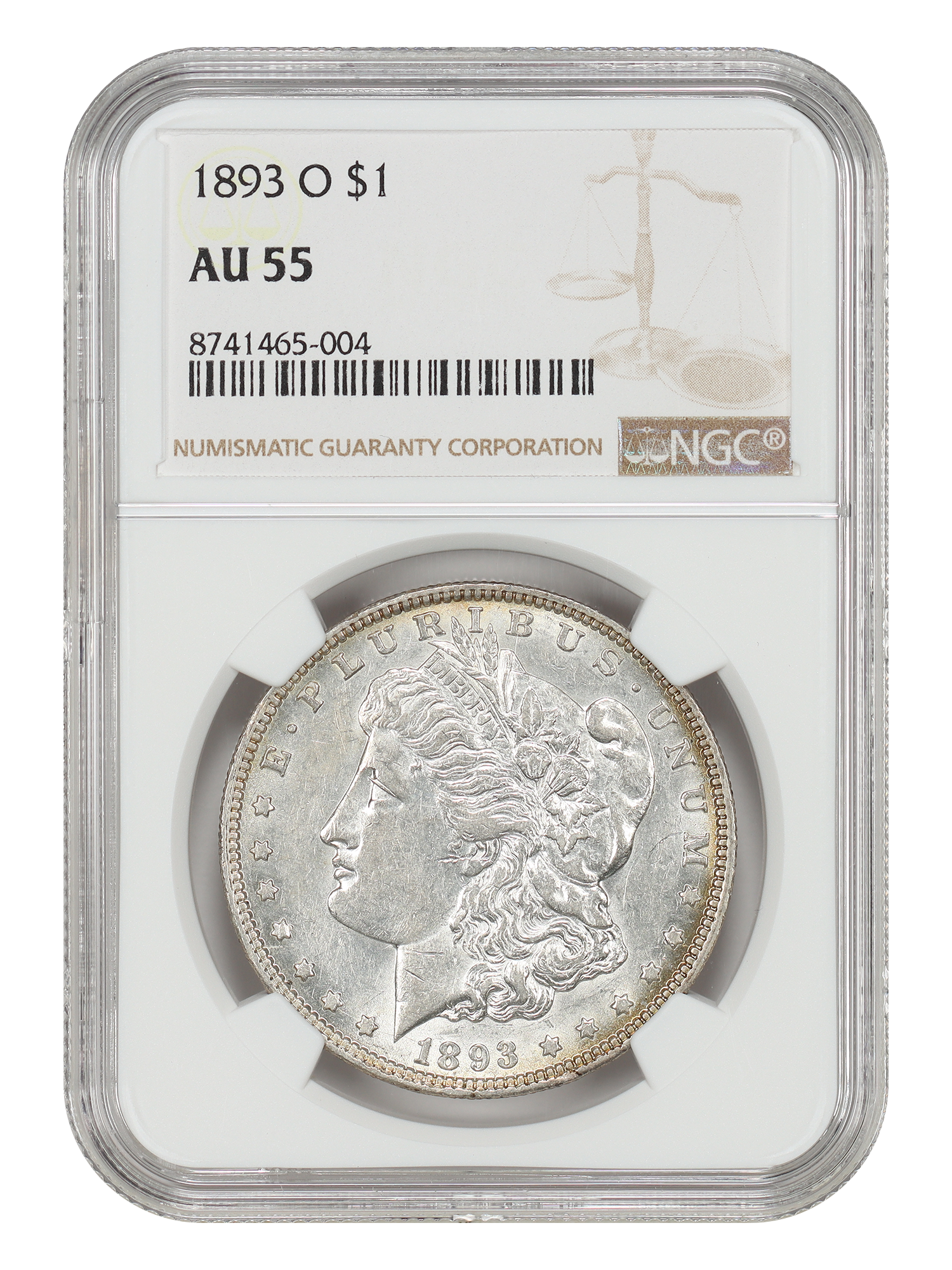 1893-O $1 NGC AU55