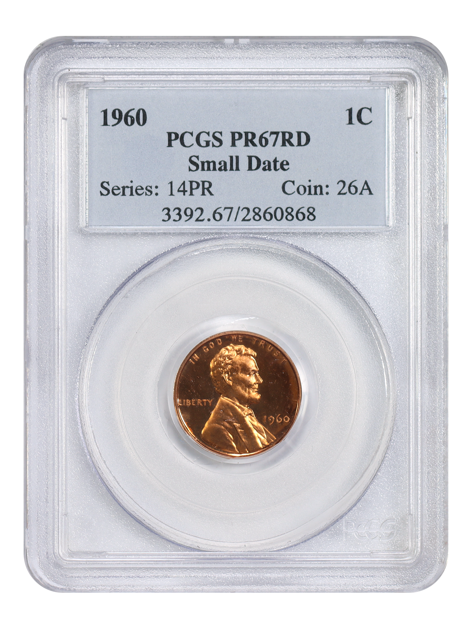 1960 1C Small Date, RD