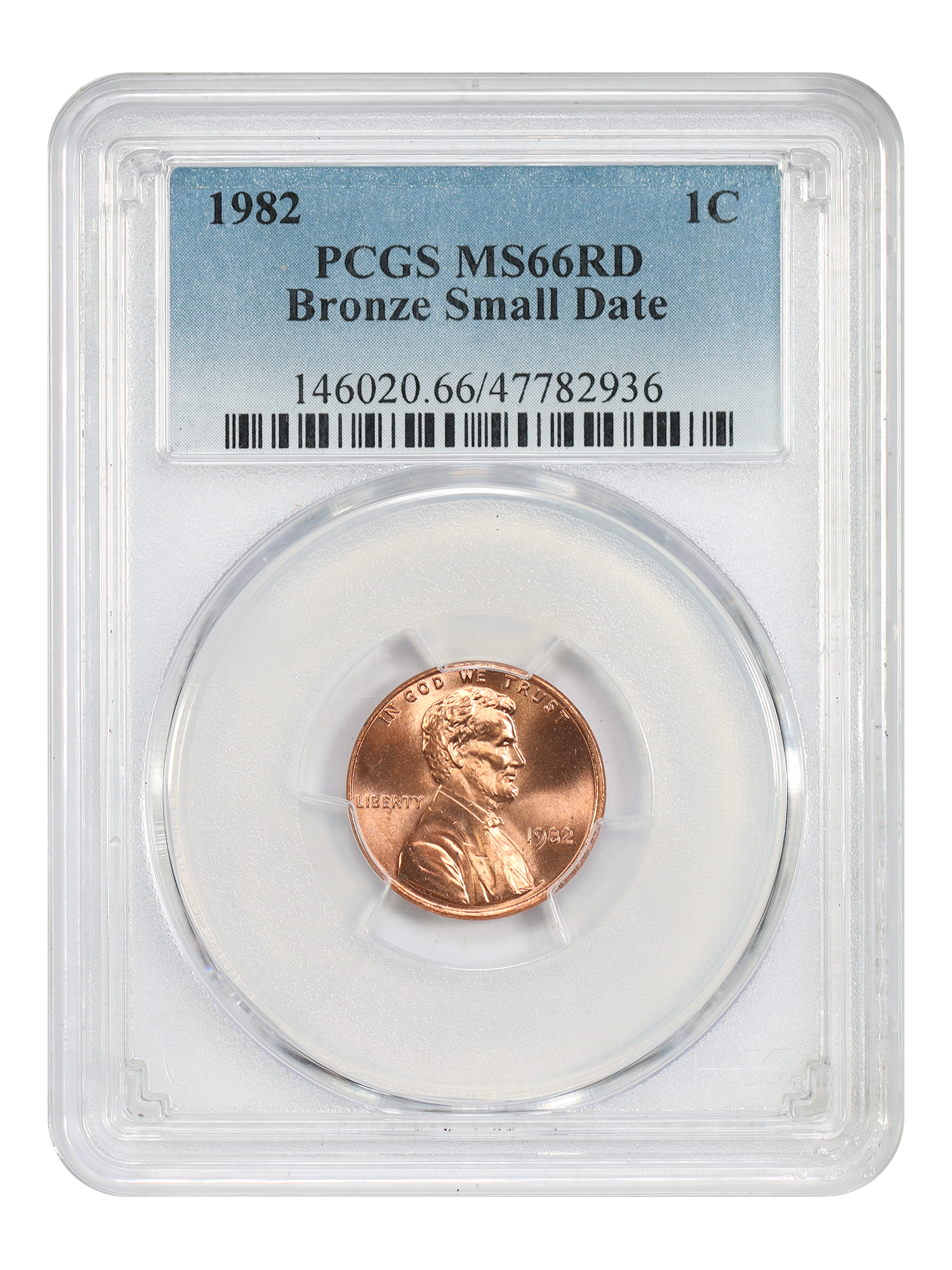 1982 1C Bronze Small Date, RD