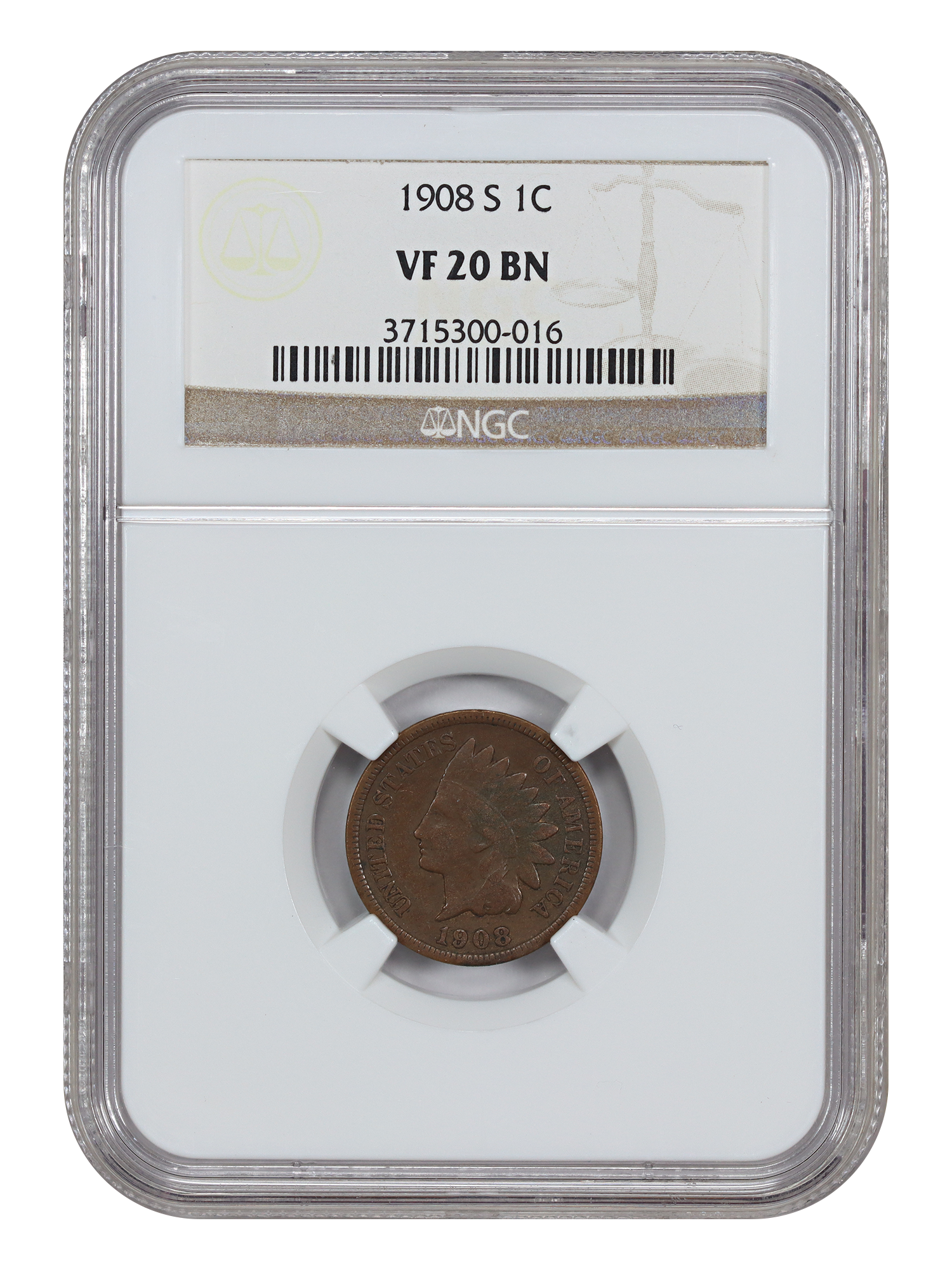 1908-S 1C, BN