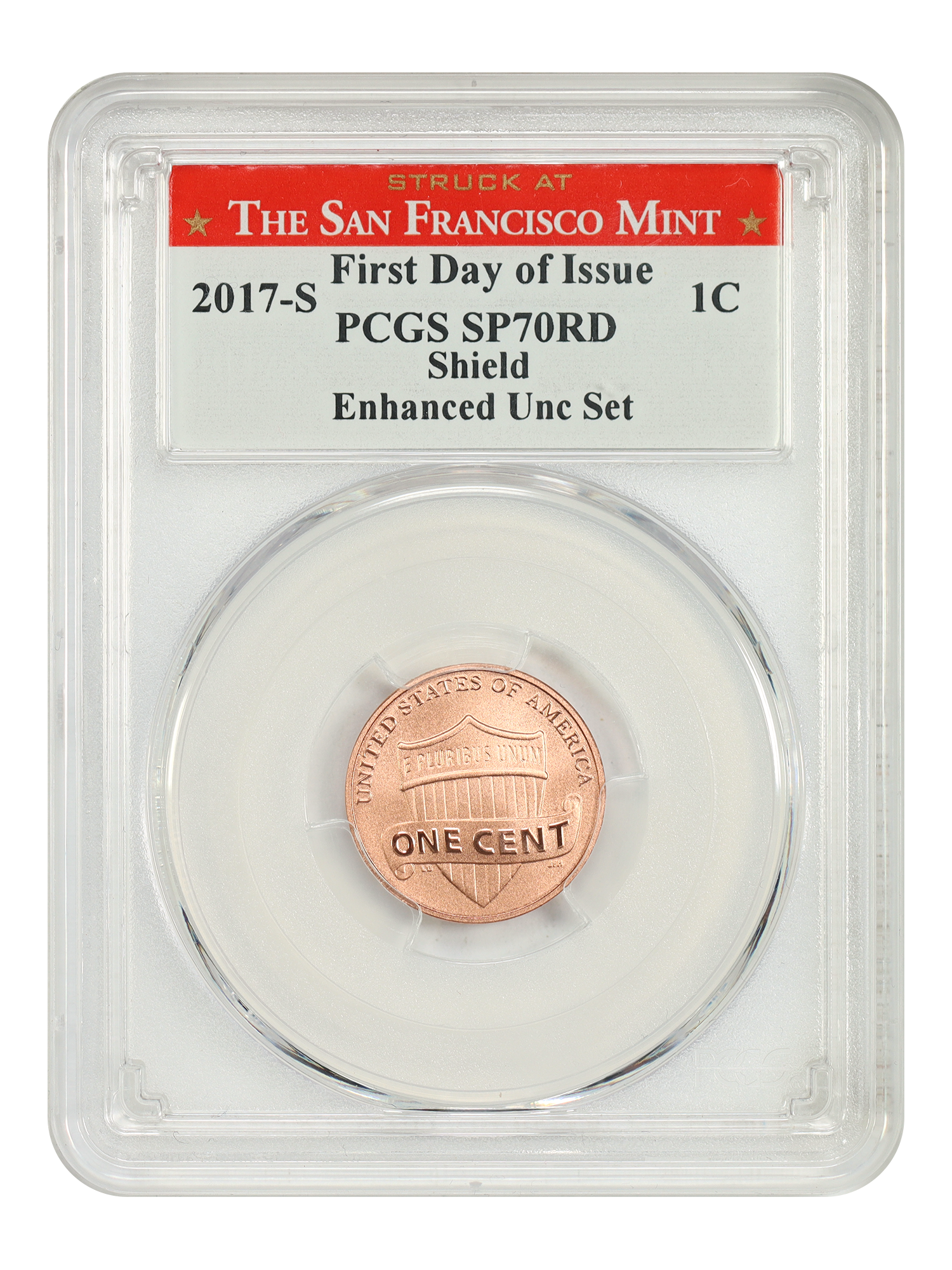 2017-S 1C Shield Enhanced Unc Set FDI, RD
