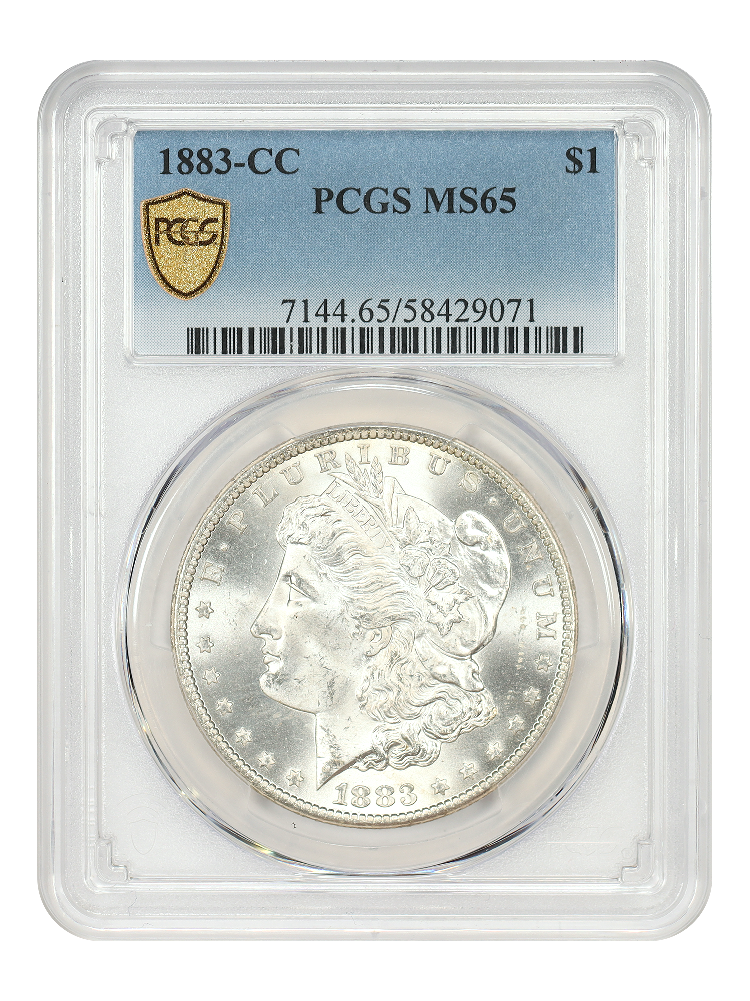 1883-CC $1 PCGS MS65