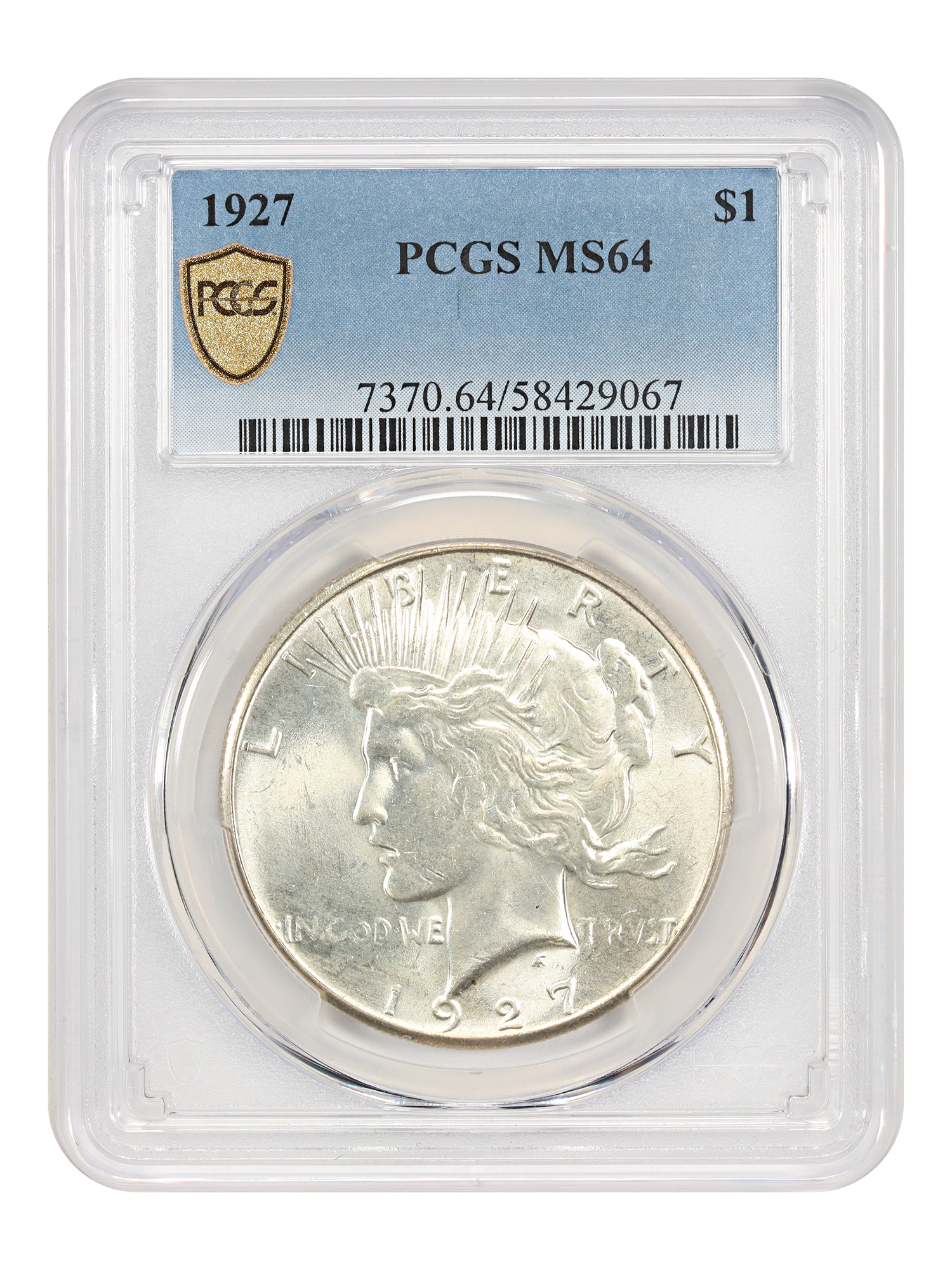 1927 $1 PCGS MS64