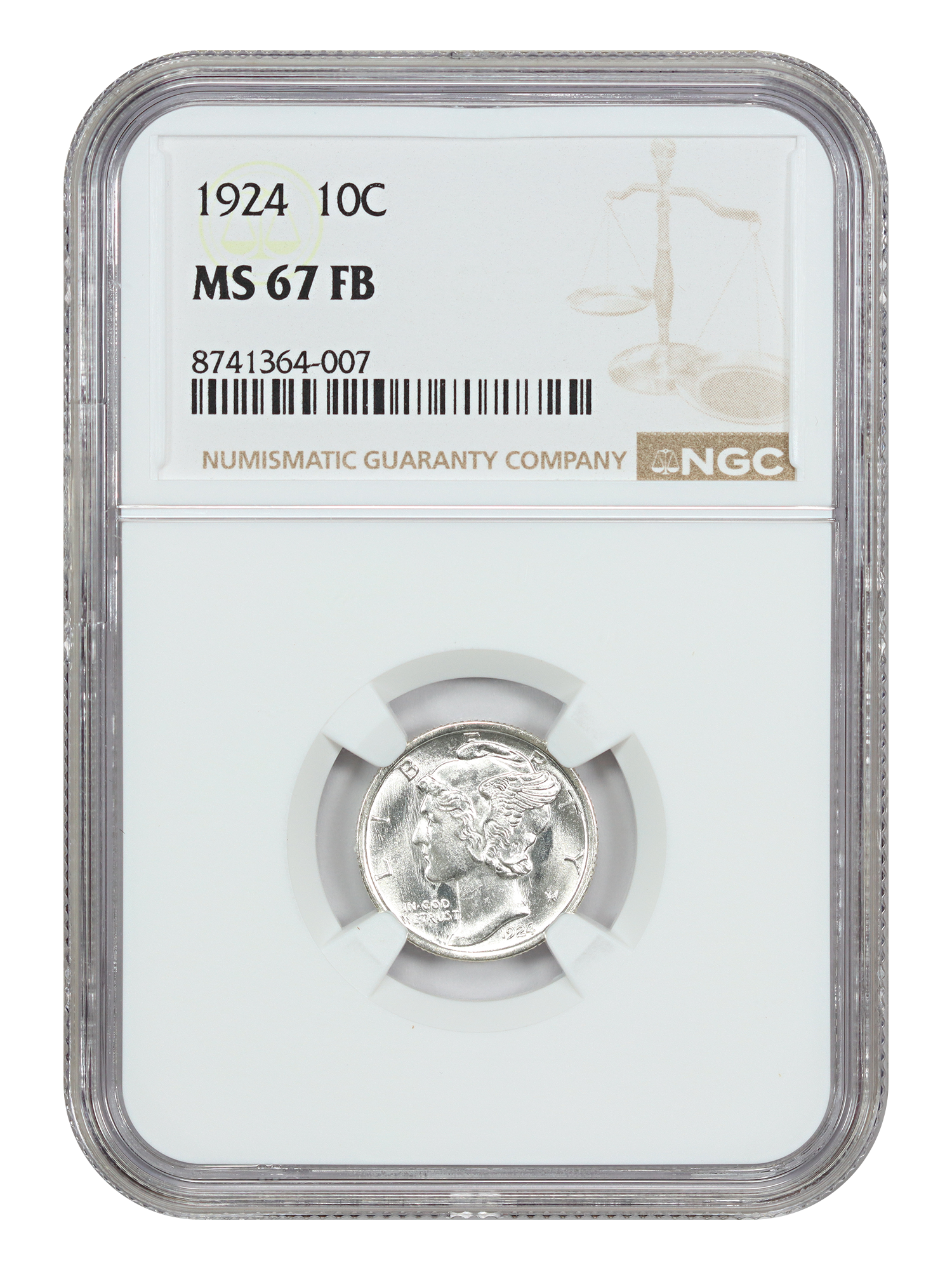 1924 10C NGC MS67FB