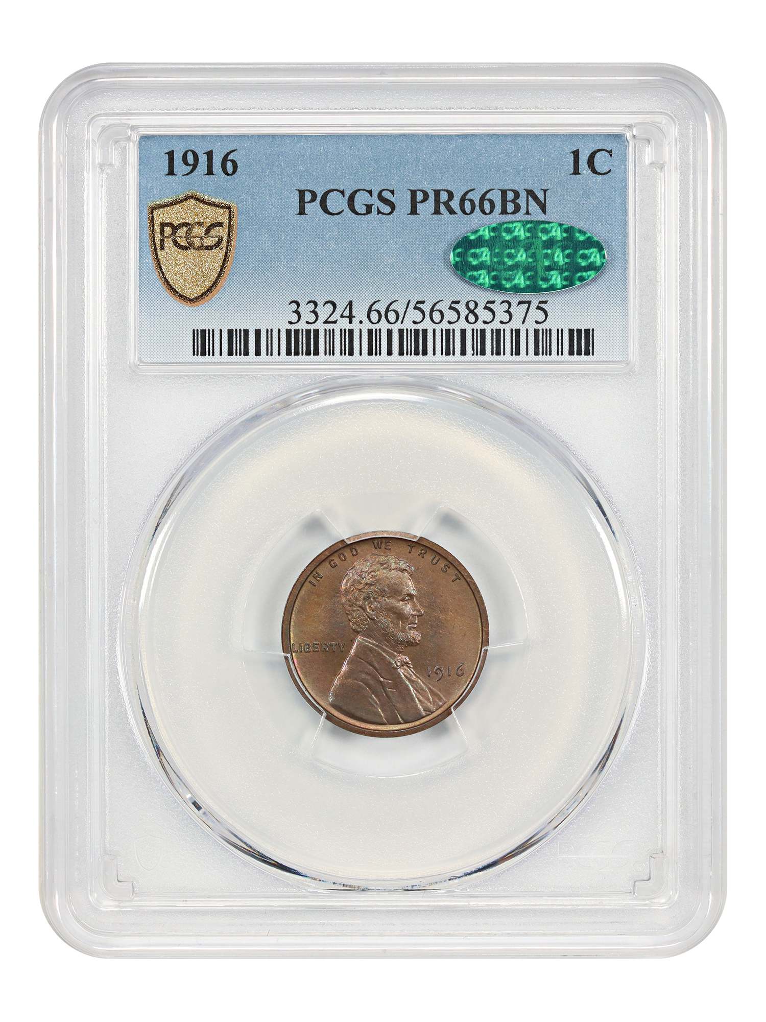 1916 1C PCGS/CAC PR66BN
