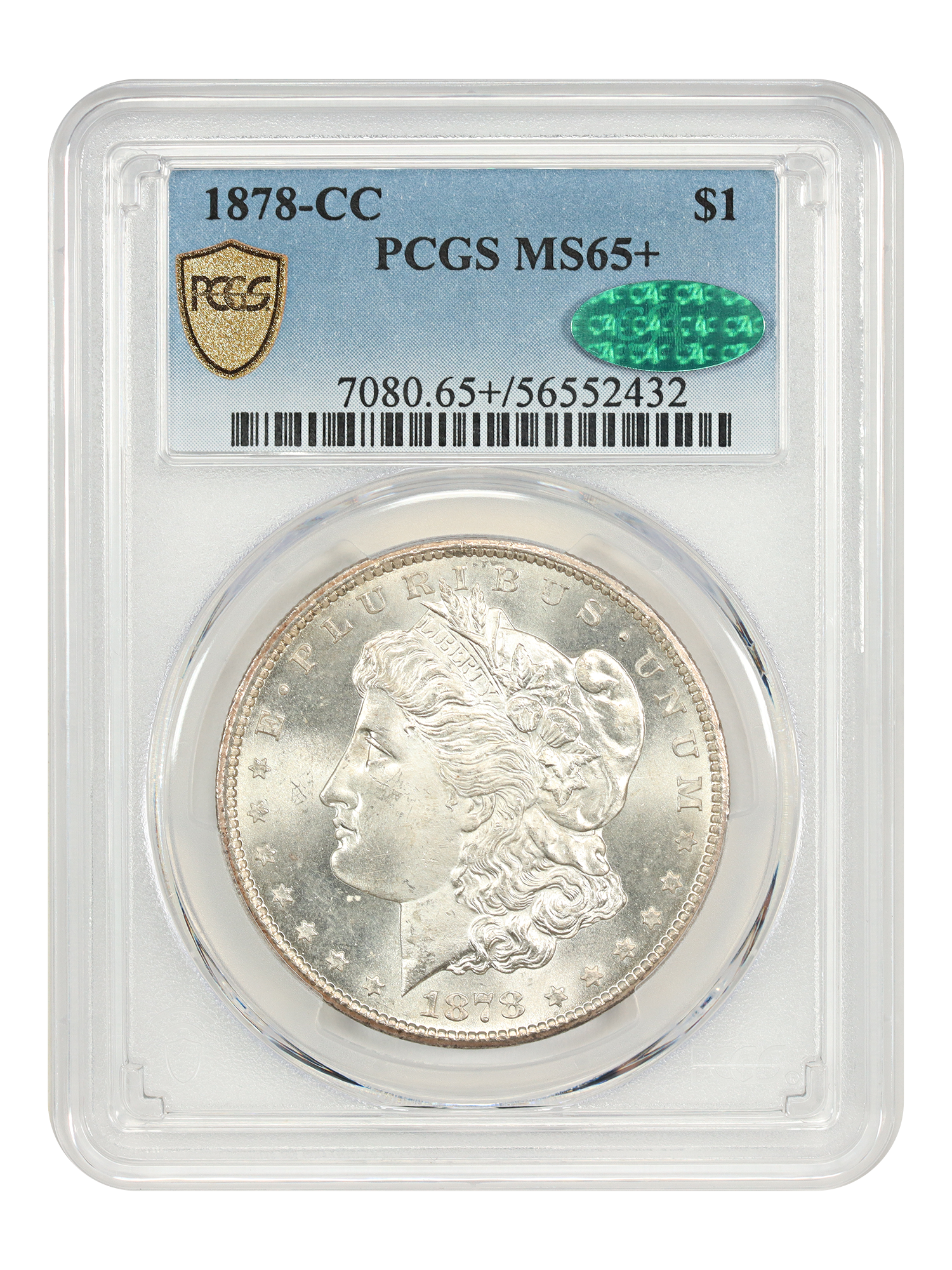 1878-CC $1 PCGS/CAC MS65+