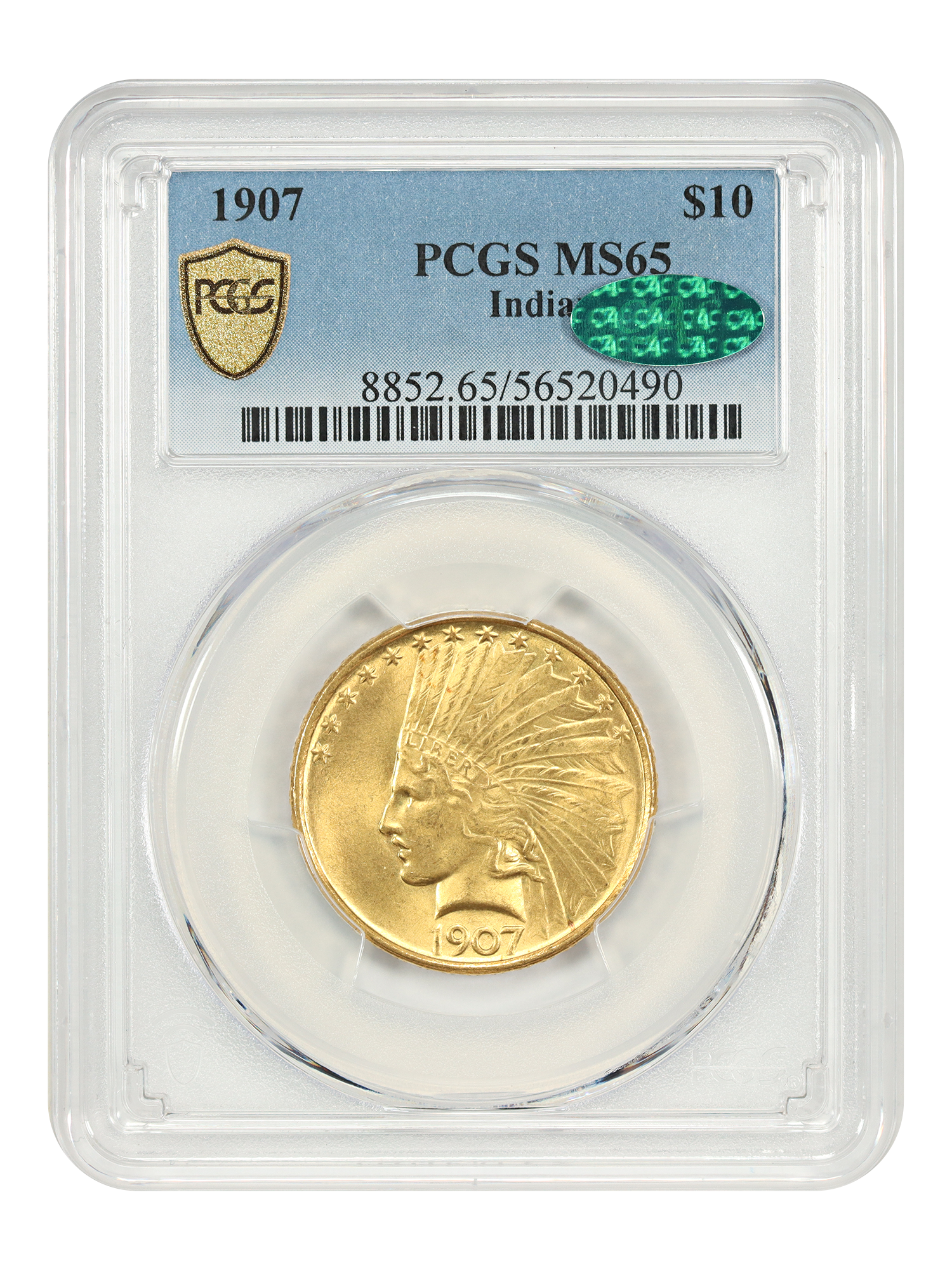1907 $10 No Motto
