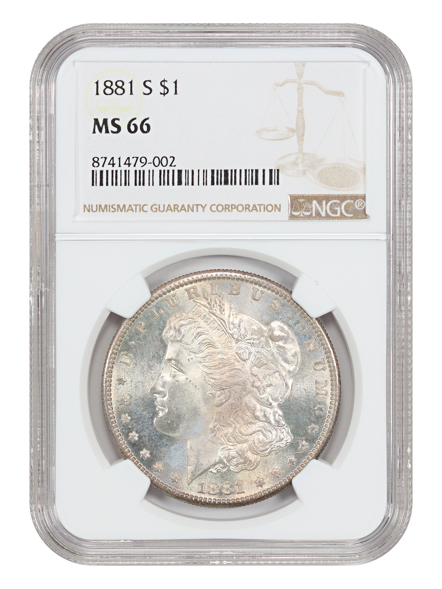 1881-S $1 NGC MS66