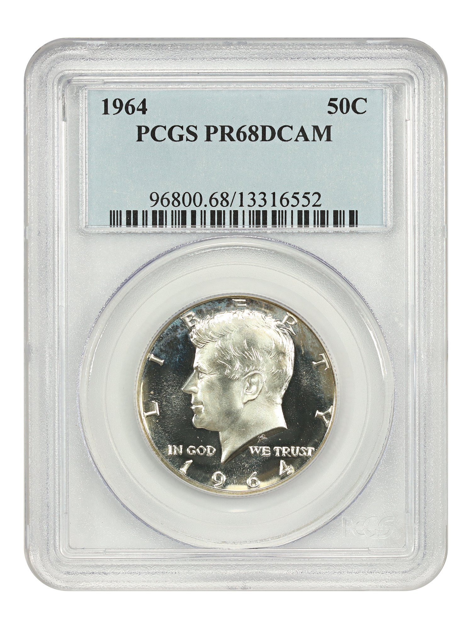 1964 50C PCGS PR68DCAM