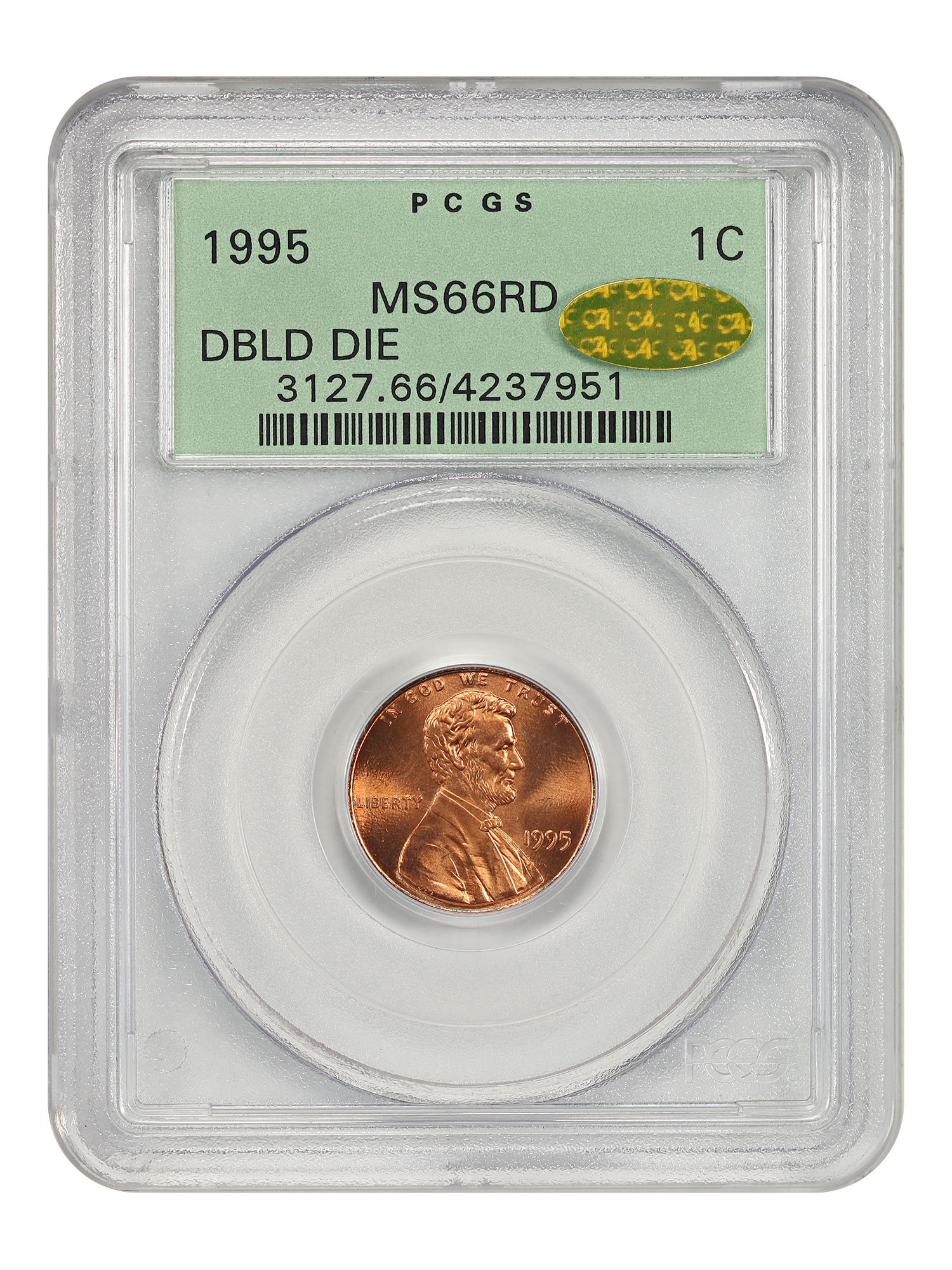 1995 1C Doubled Die Obverse, RD
