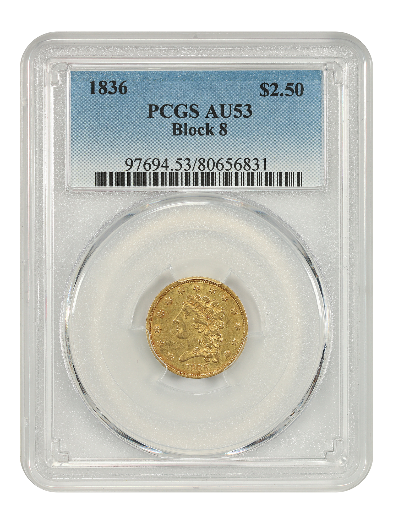 1836 $2.50 Block 8