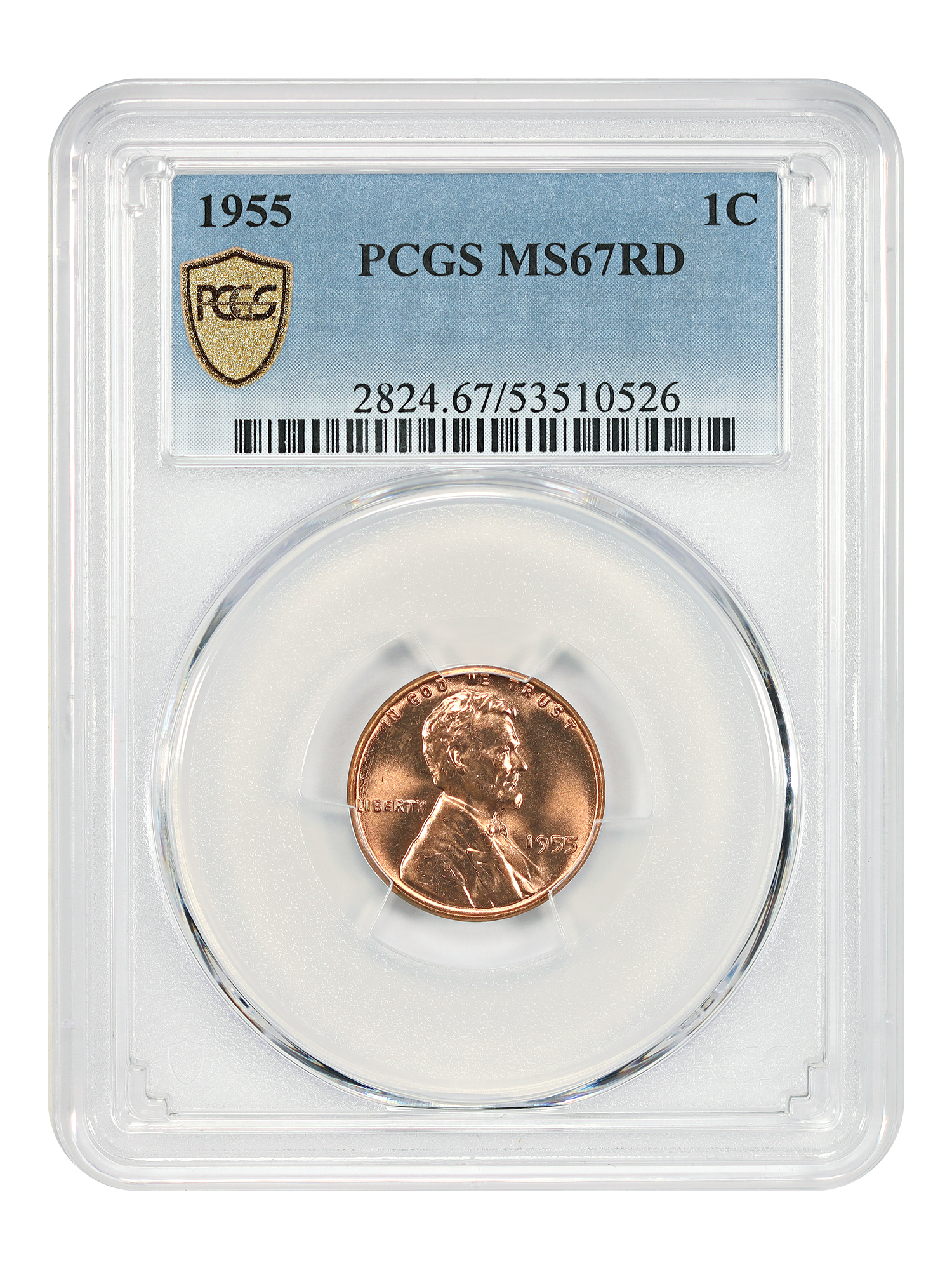 1955 1C PCGS MS67RD