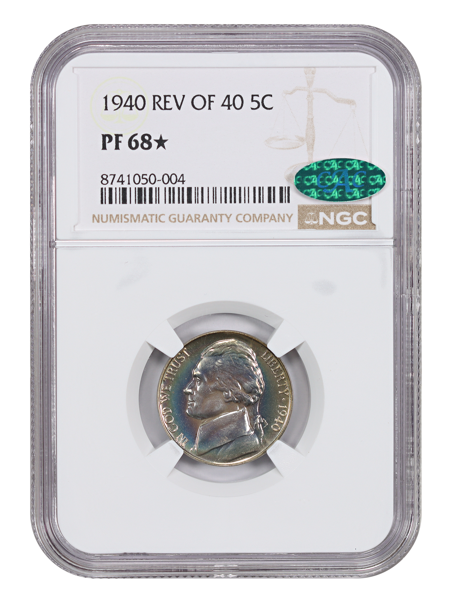 1940 5C NGC/CAC PR68 *Star* (Reverse of 1940)