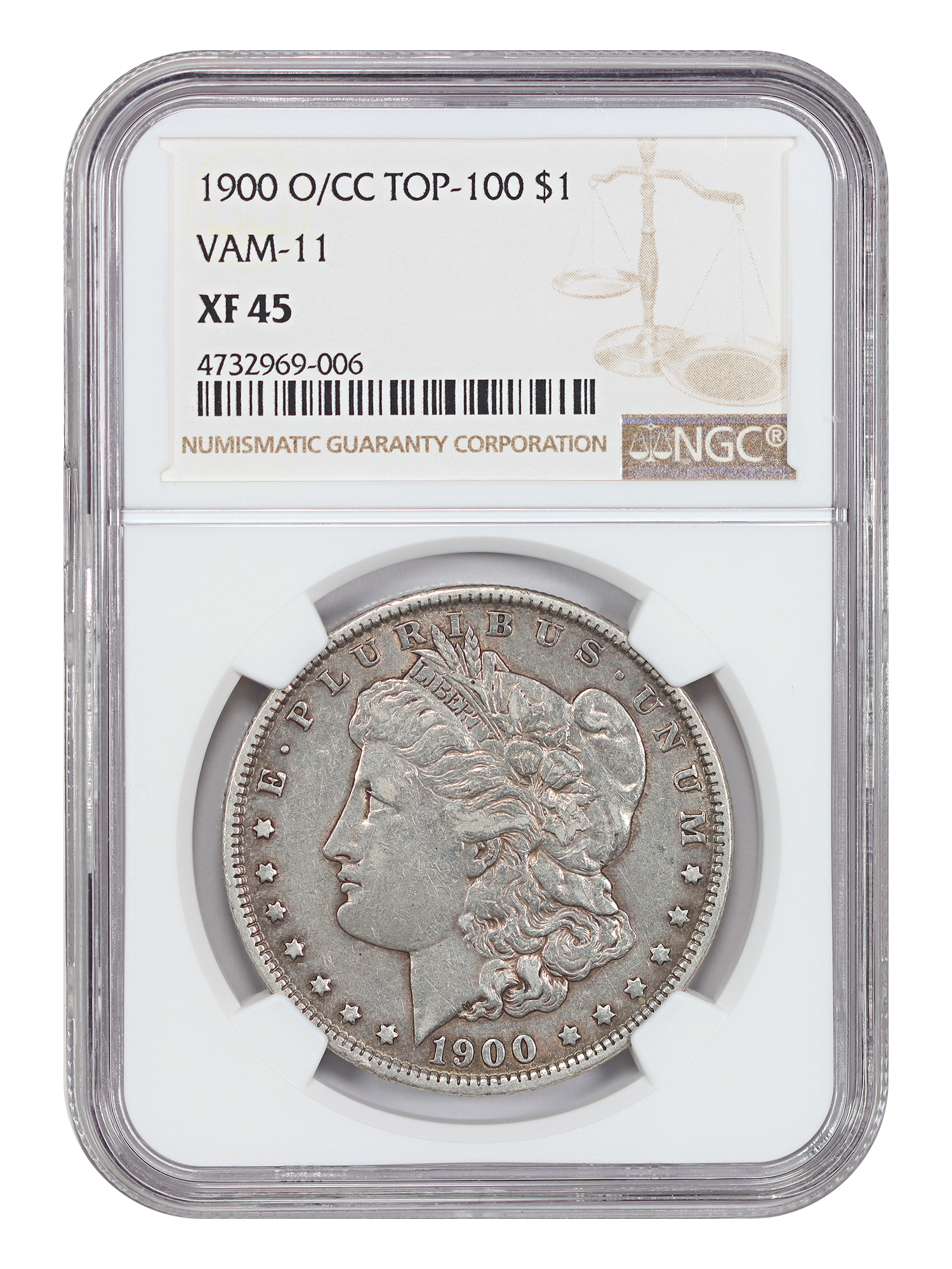 1900-O/CC $1 VAM 11 Overmintmark TOP 100