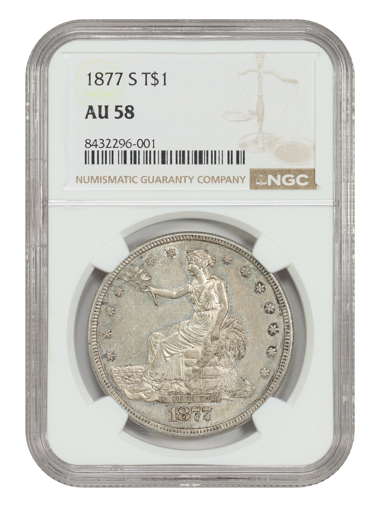 1877-S Trade $1 NGC AU58