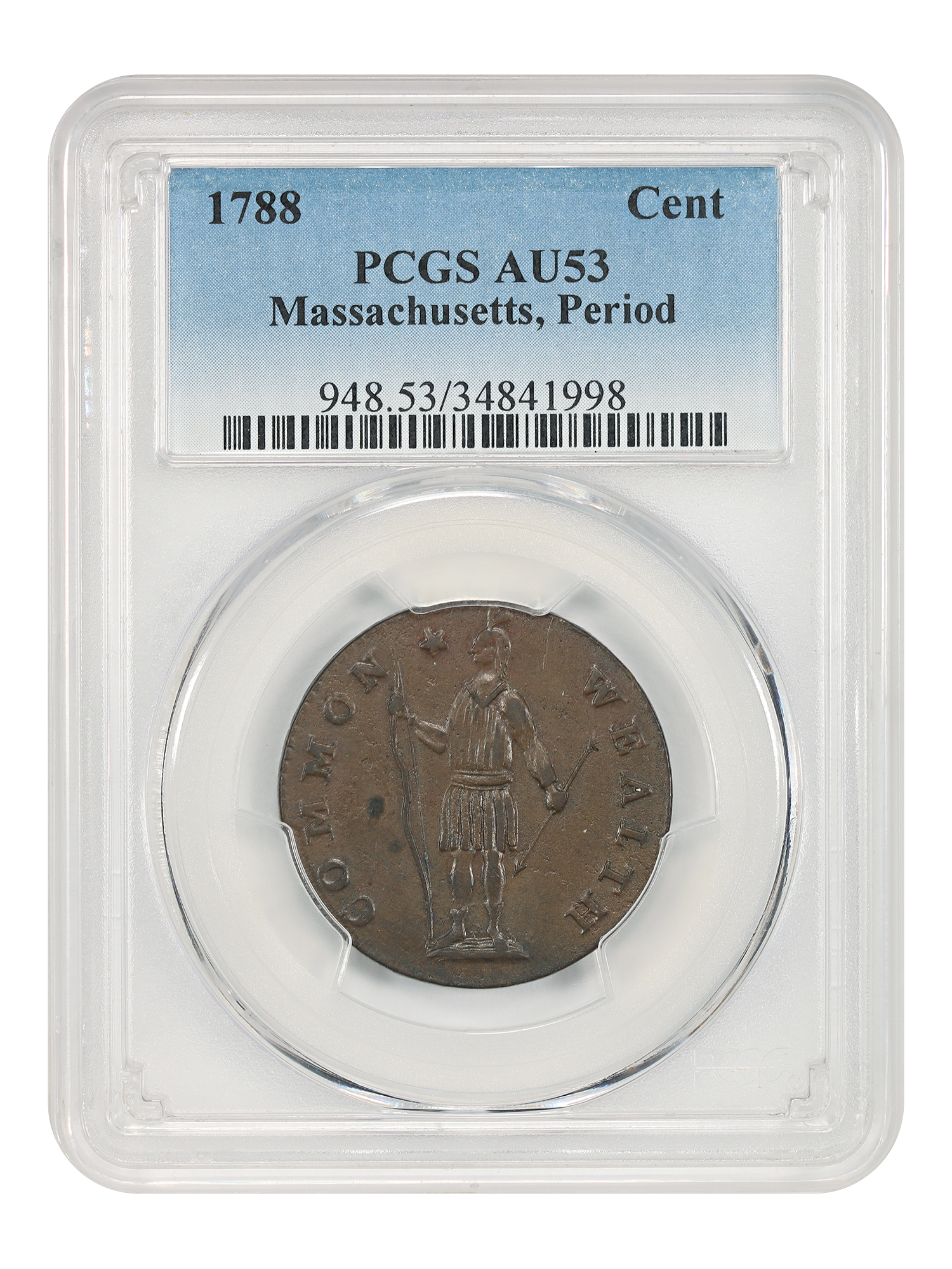 1788 Massachusetts Cent PCGS AU53 (Period)