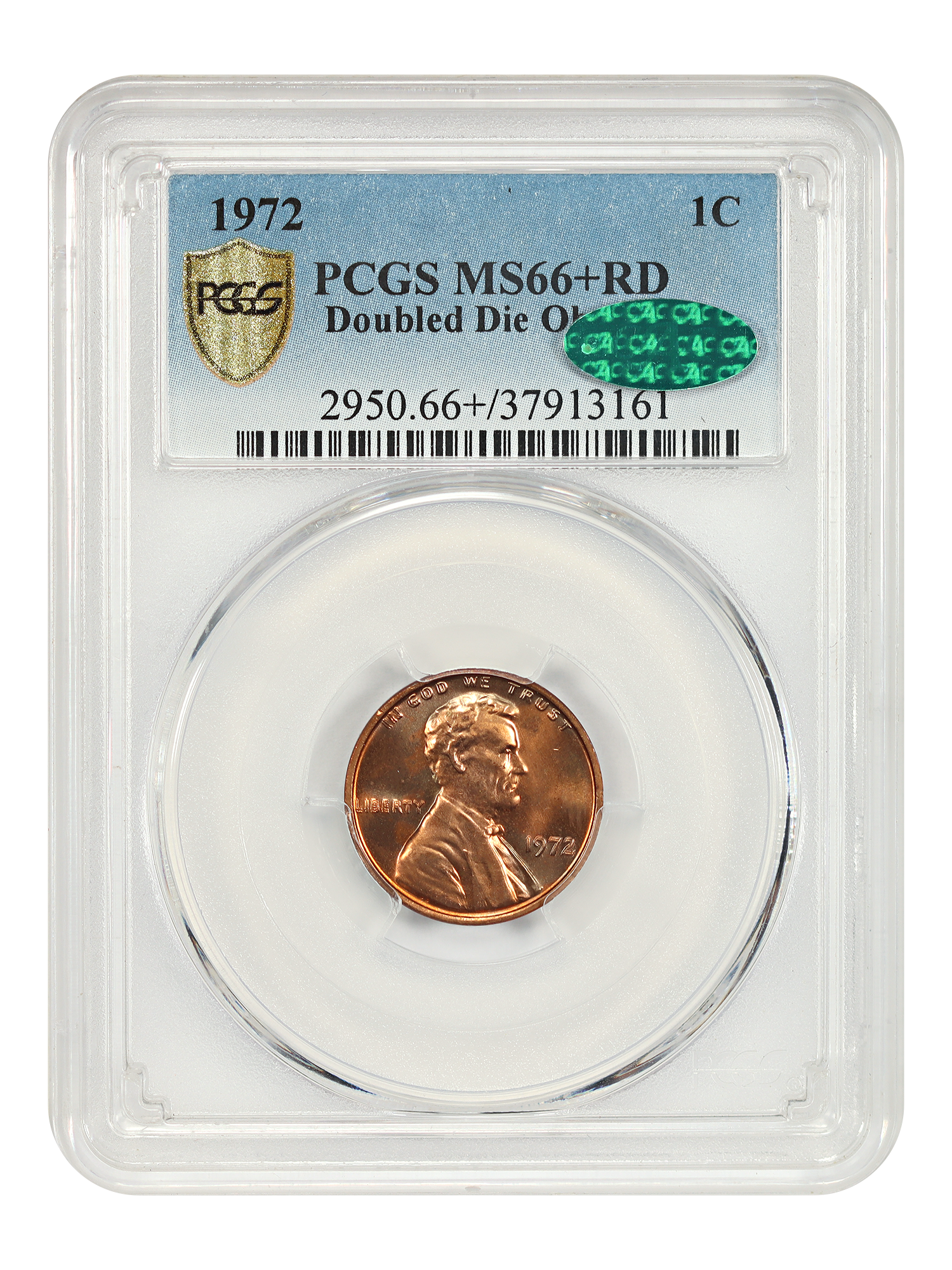 1972 1C Doubled Die Obverse, RD