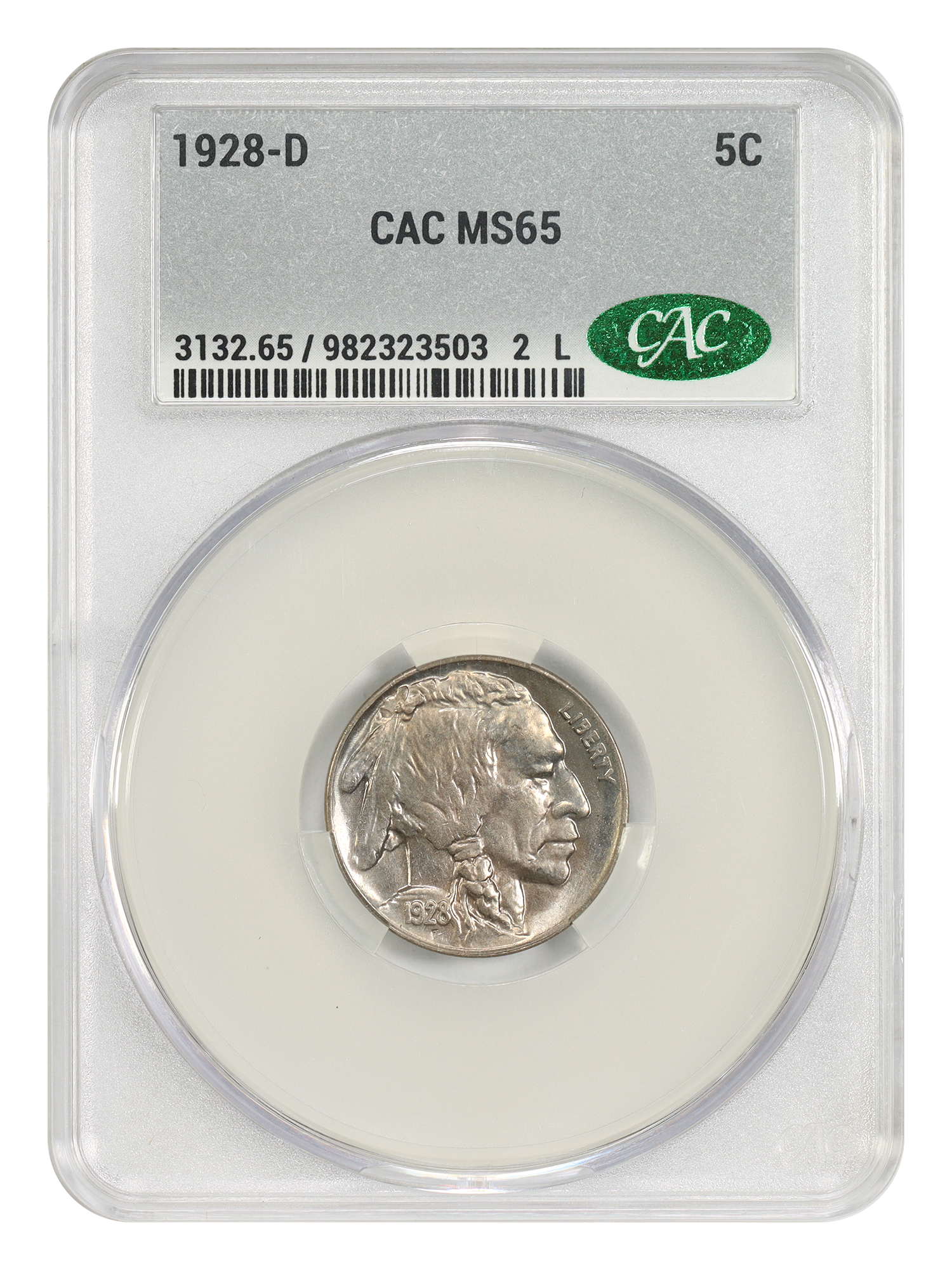 1928-D 5C CACG MS65