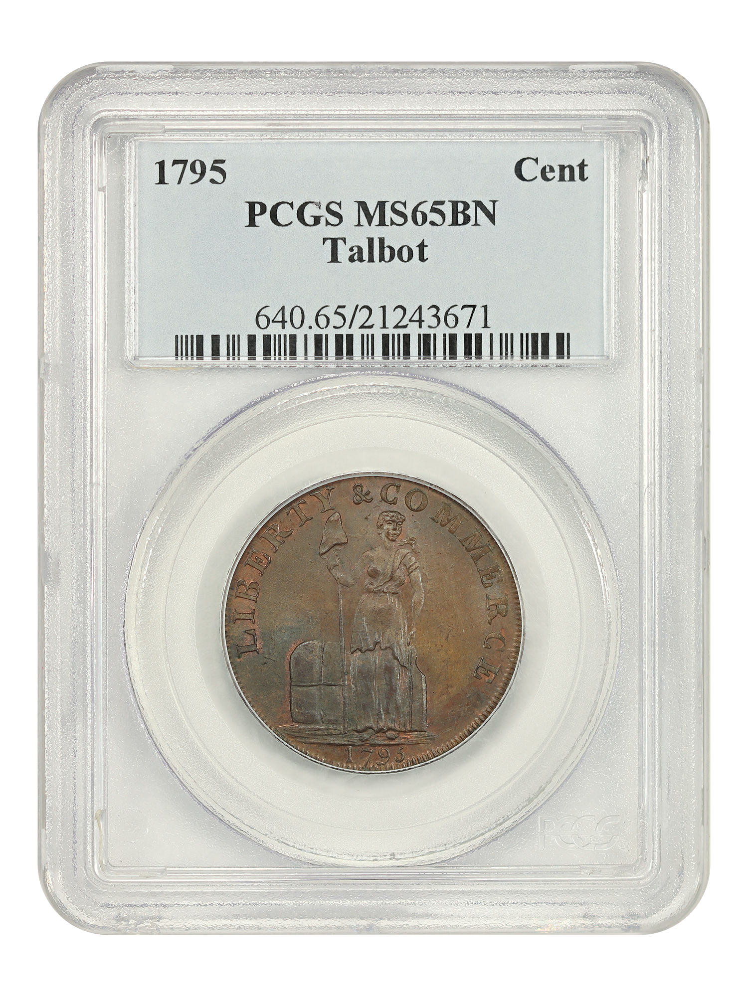 1795 Talbot Cent PCGS MS65BN