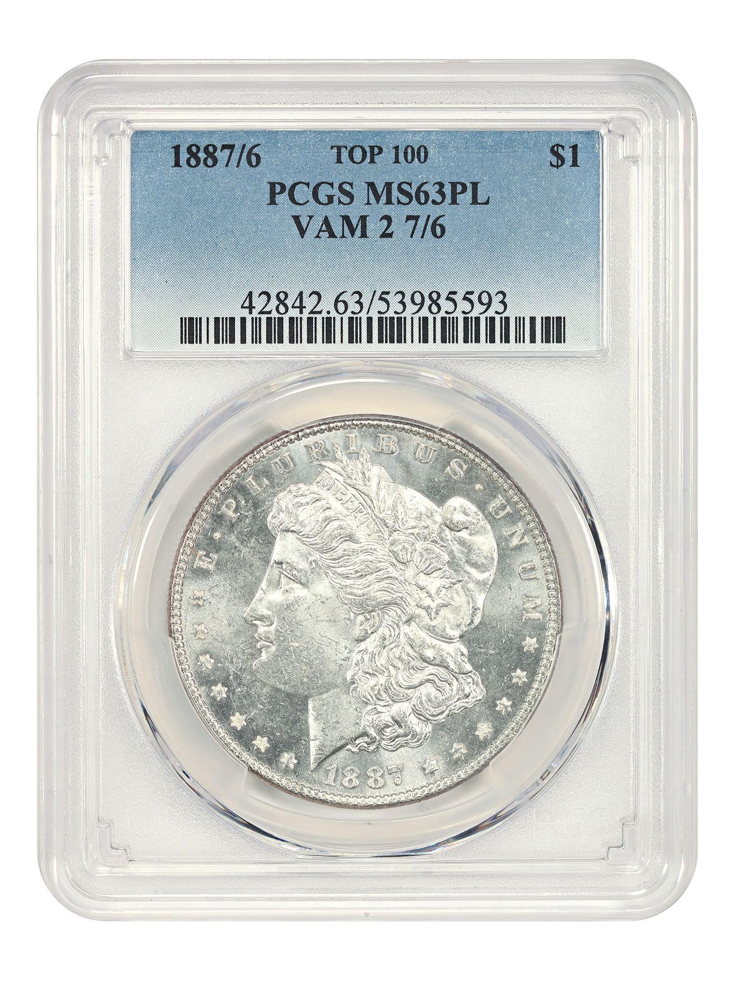 1887/6 $1 VAM 2 7/6, PL