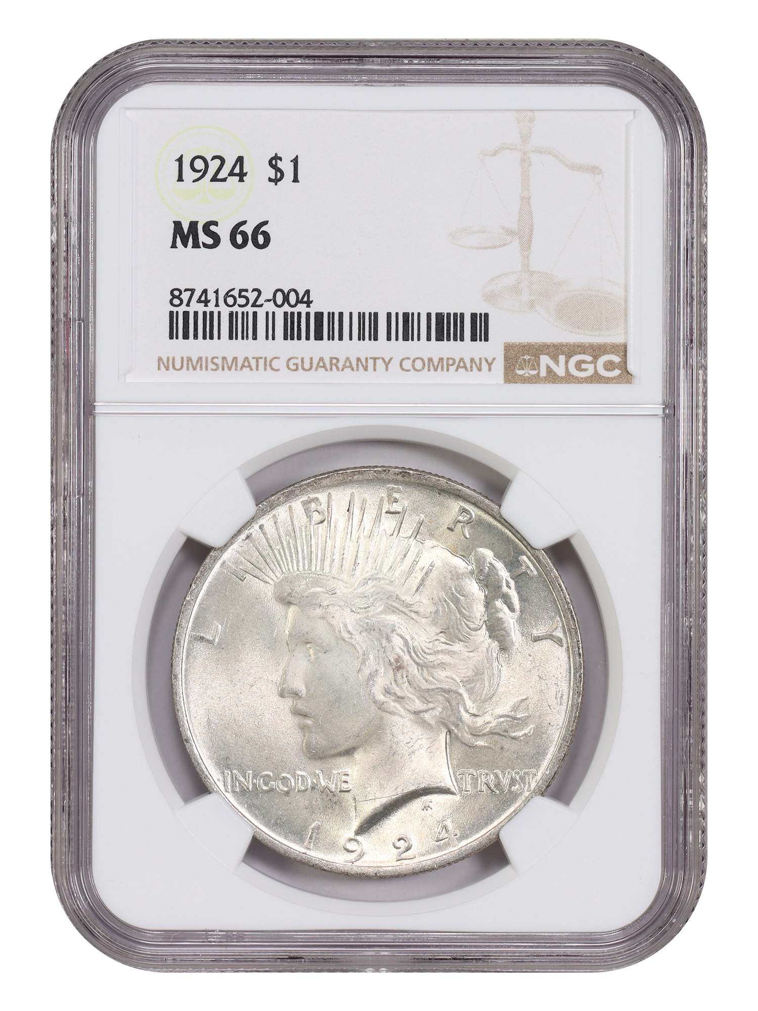 1924 $1 NGC MS66