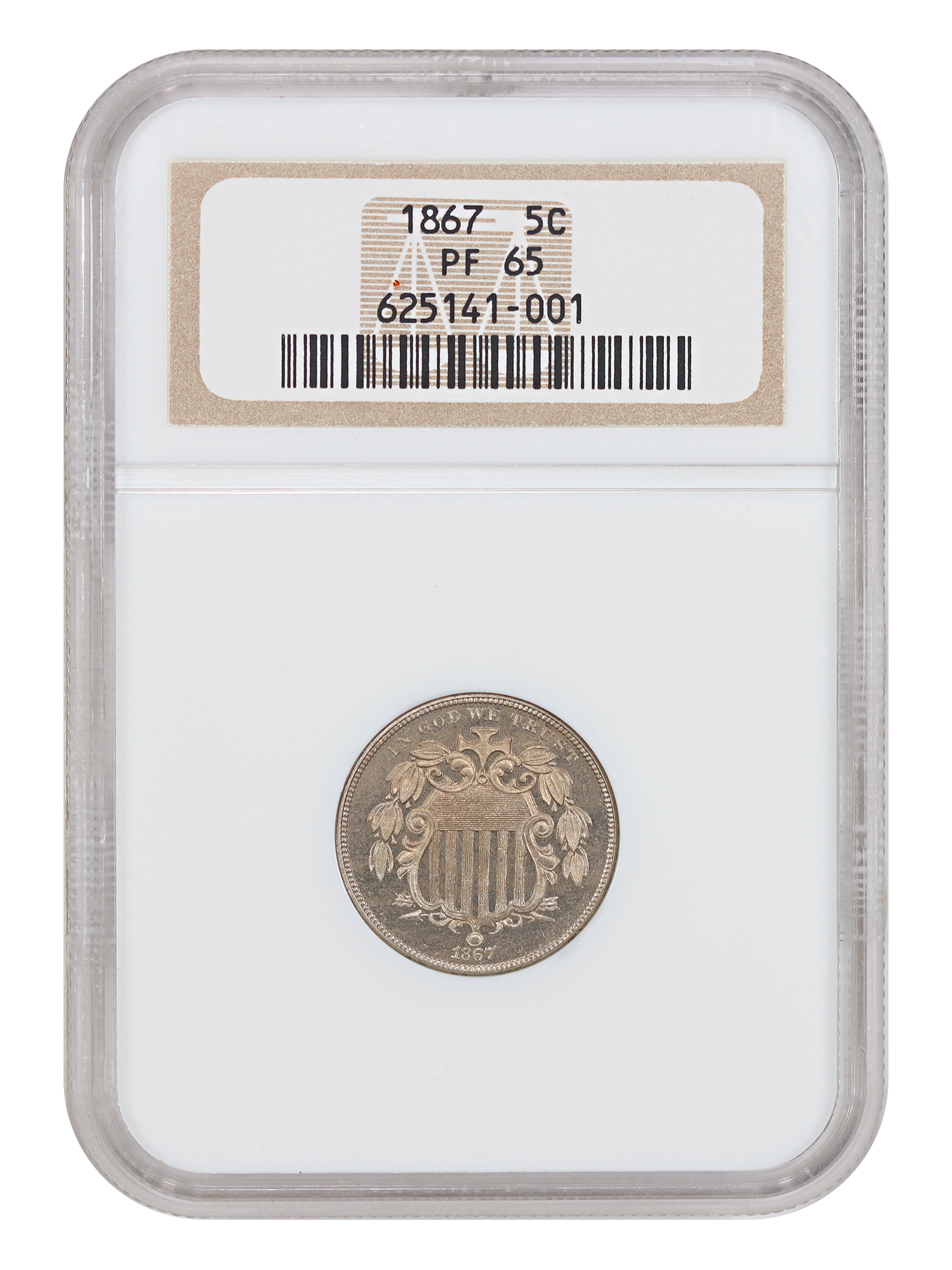 1867 5C NGC PR65 (No Rays)