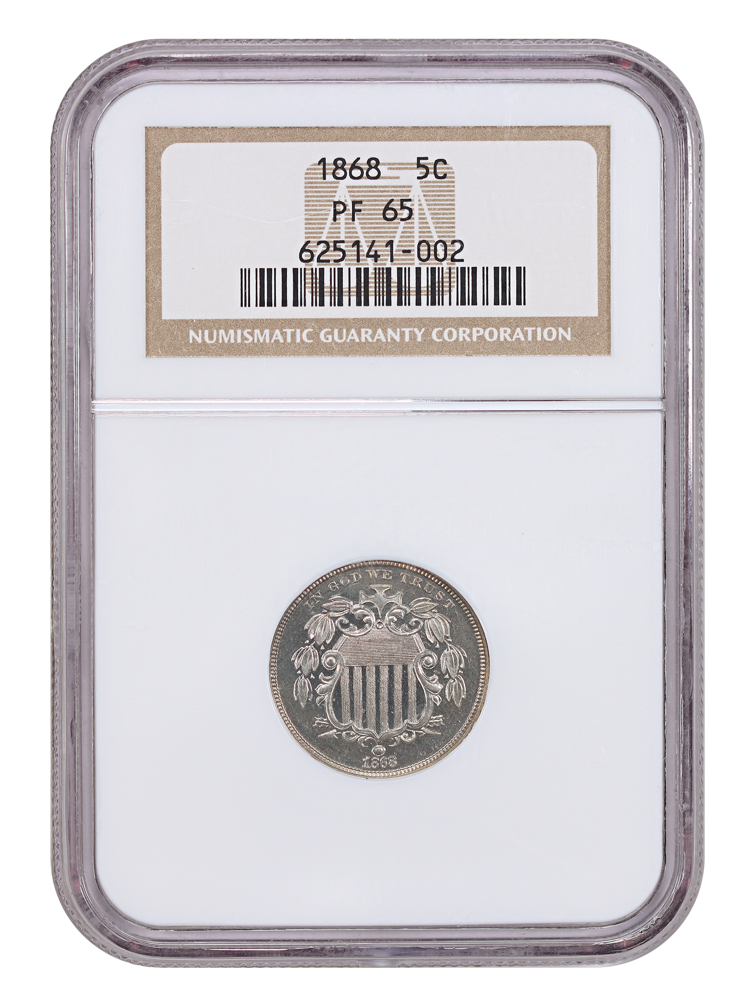 1868 5C NGC PR65