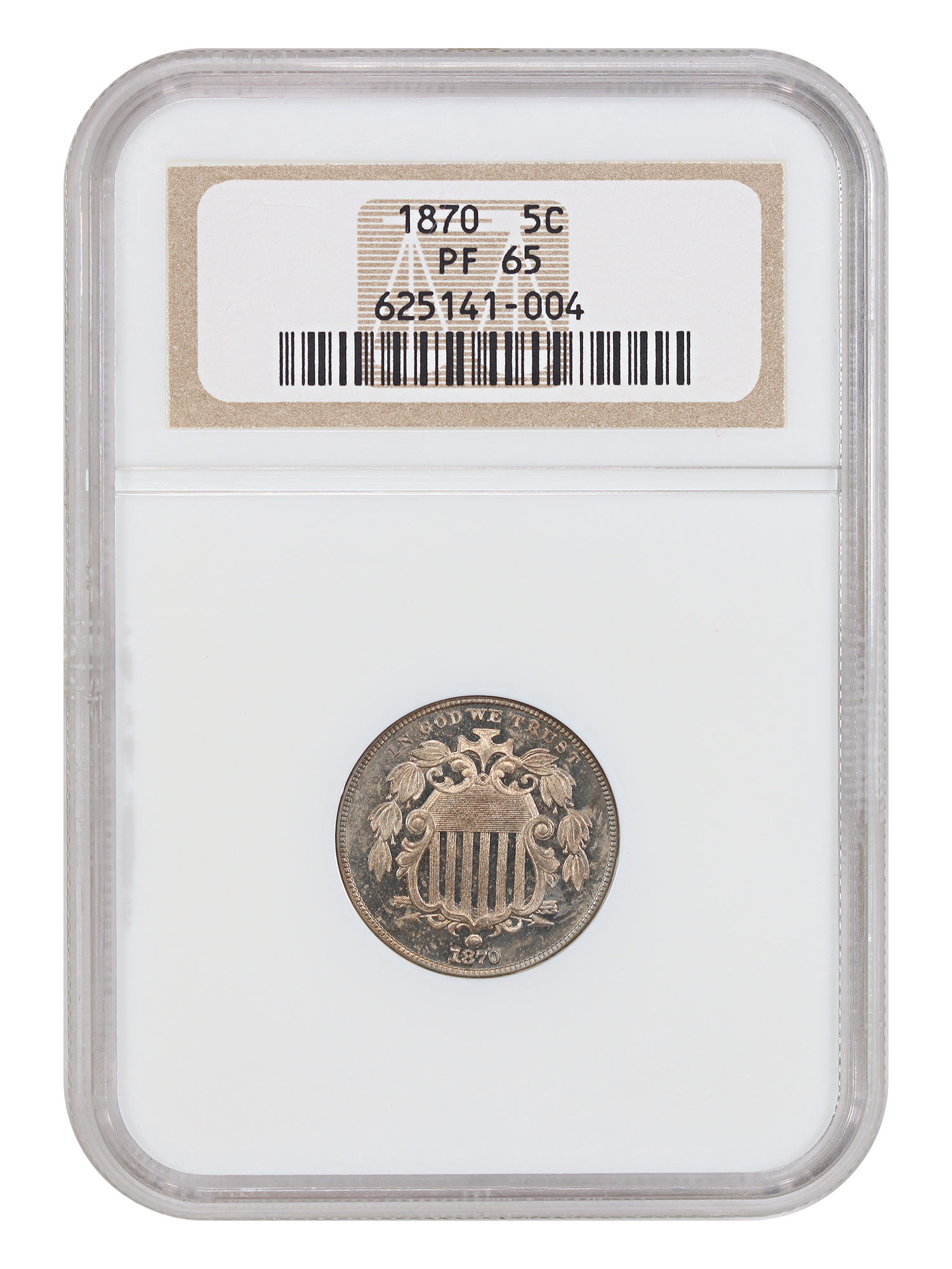 1870 5C NGC PR65