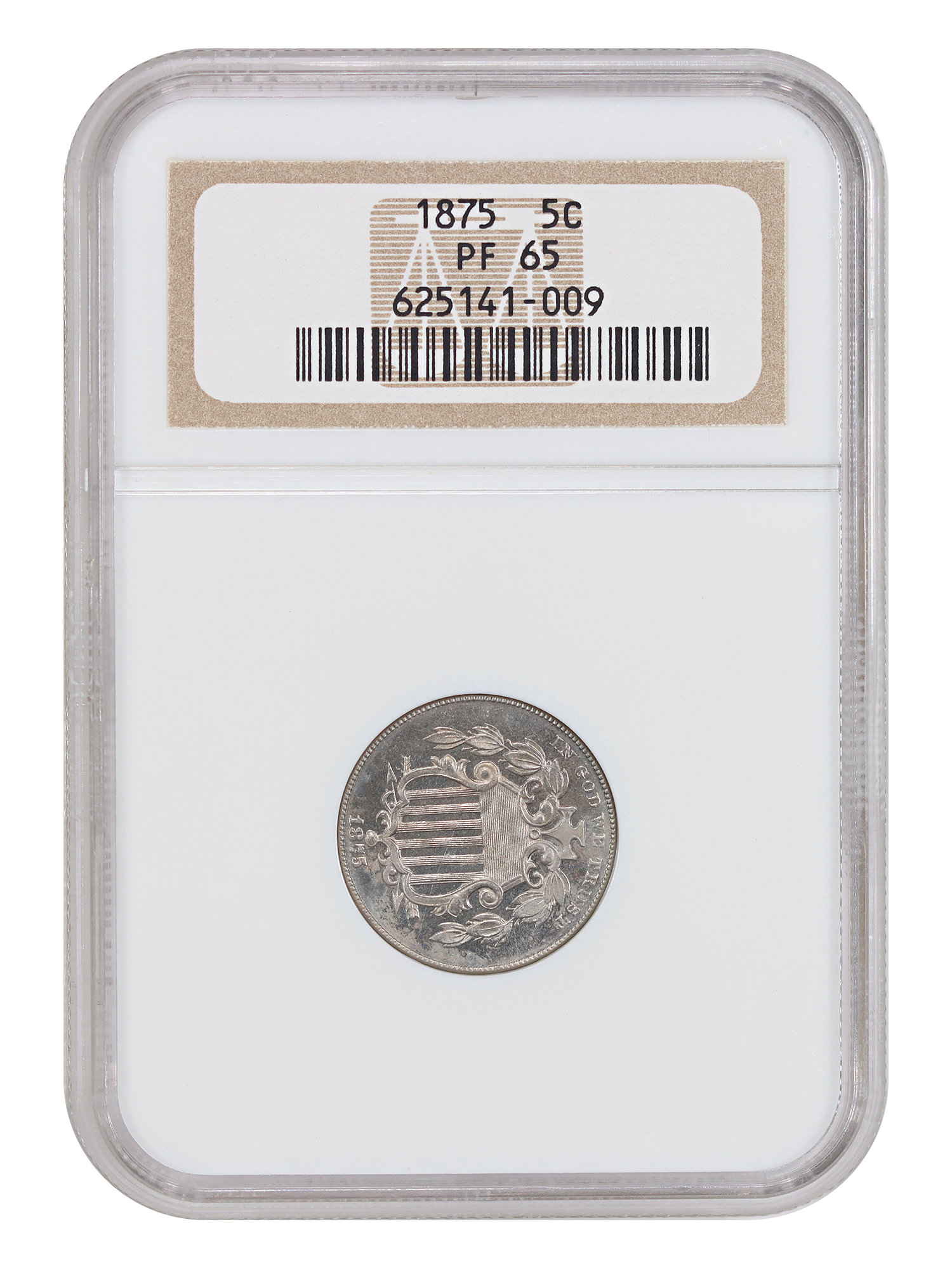 1875 5C NGC PR65