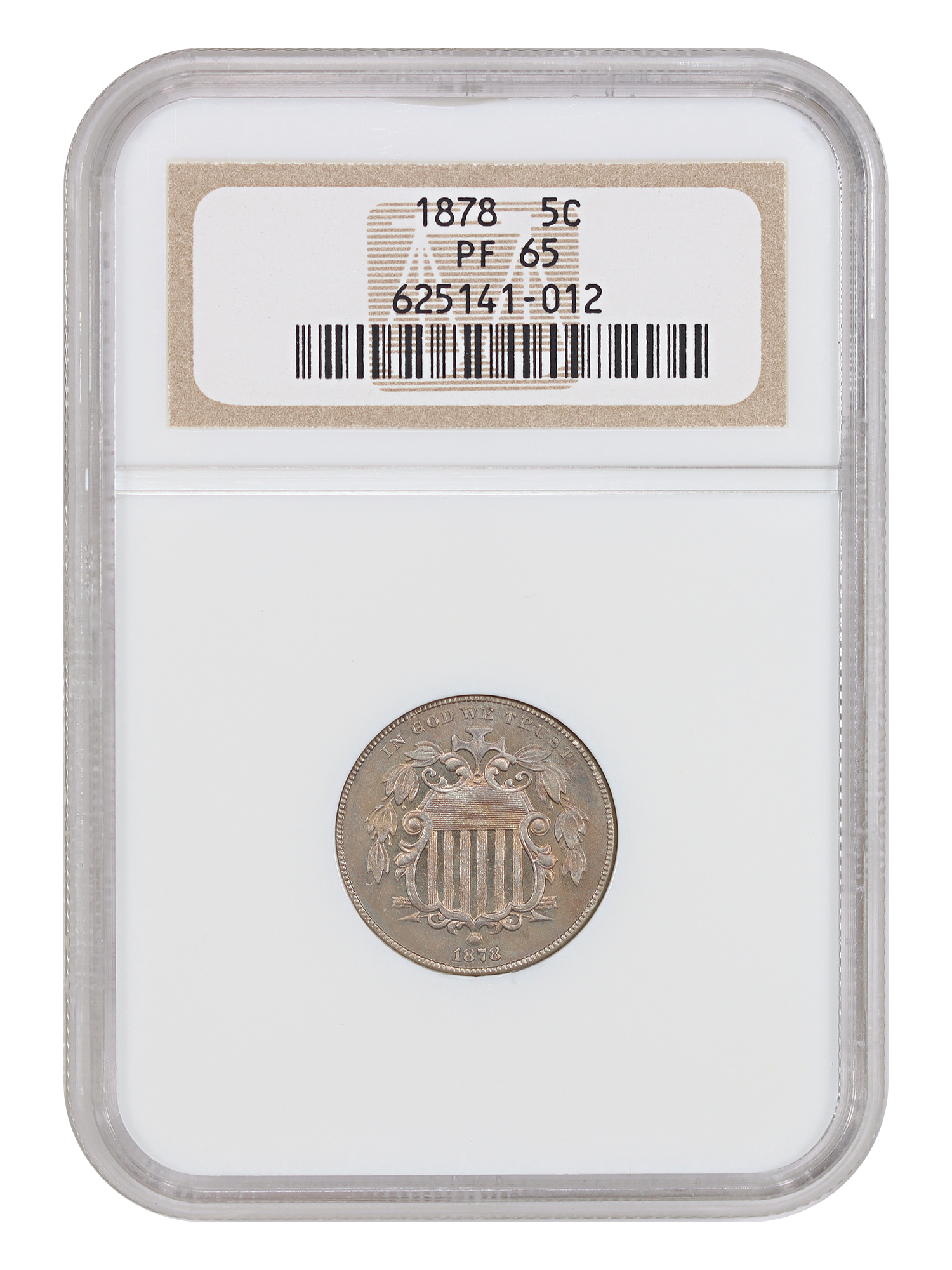 1878 5C NGC PR65