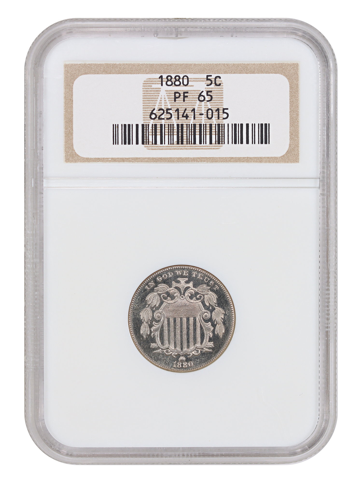 1880 5C NGC PR65