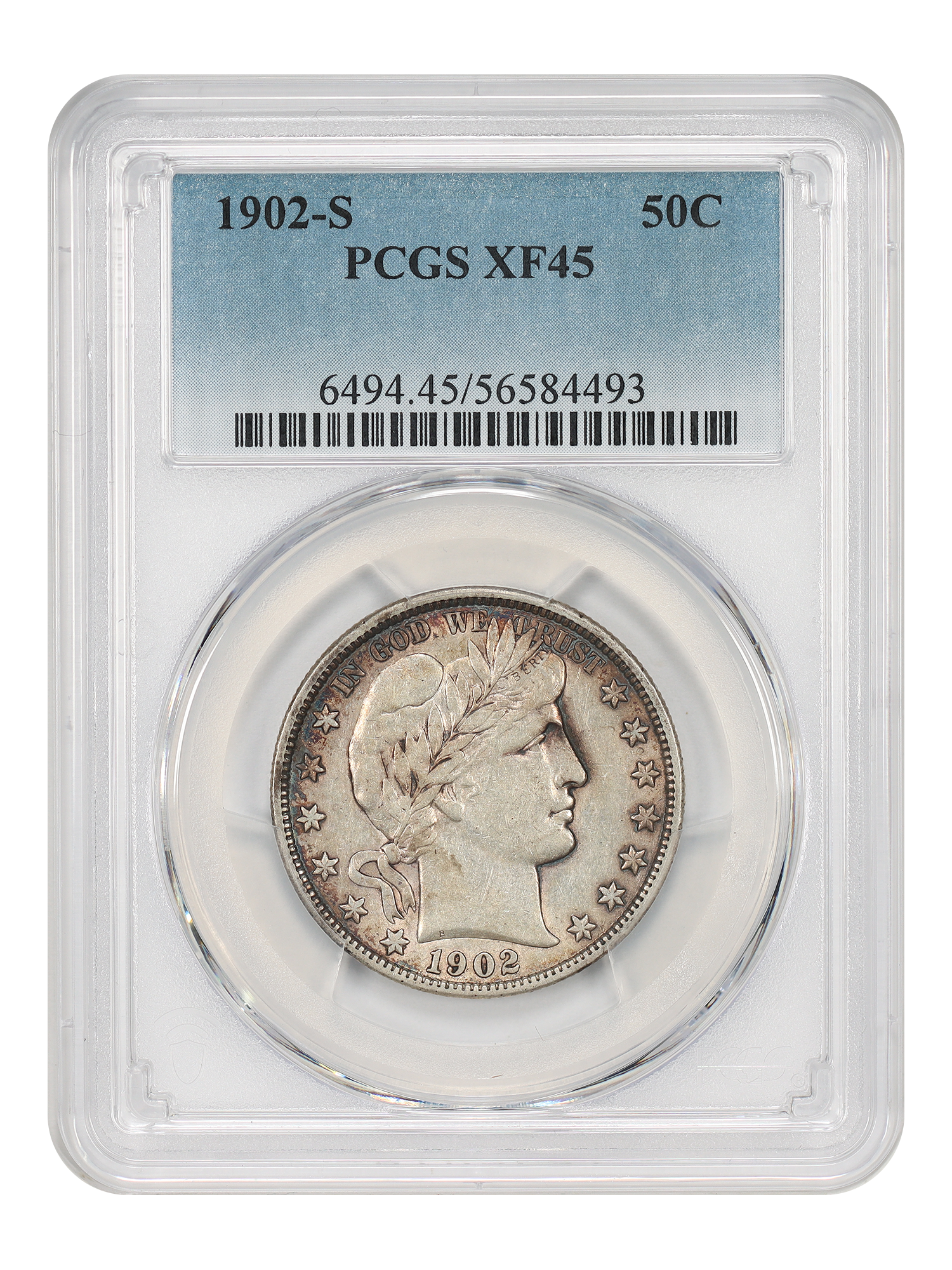 1902-S 50C PCGS XF45