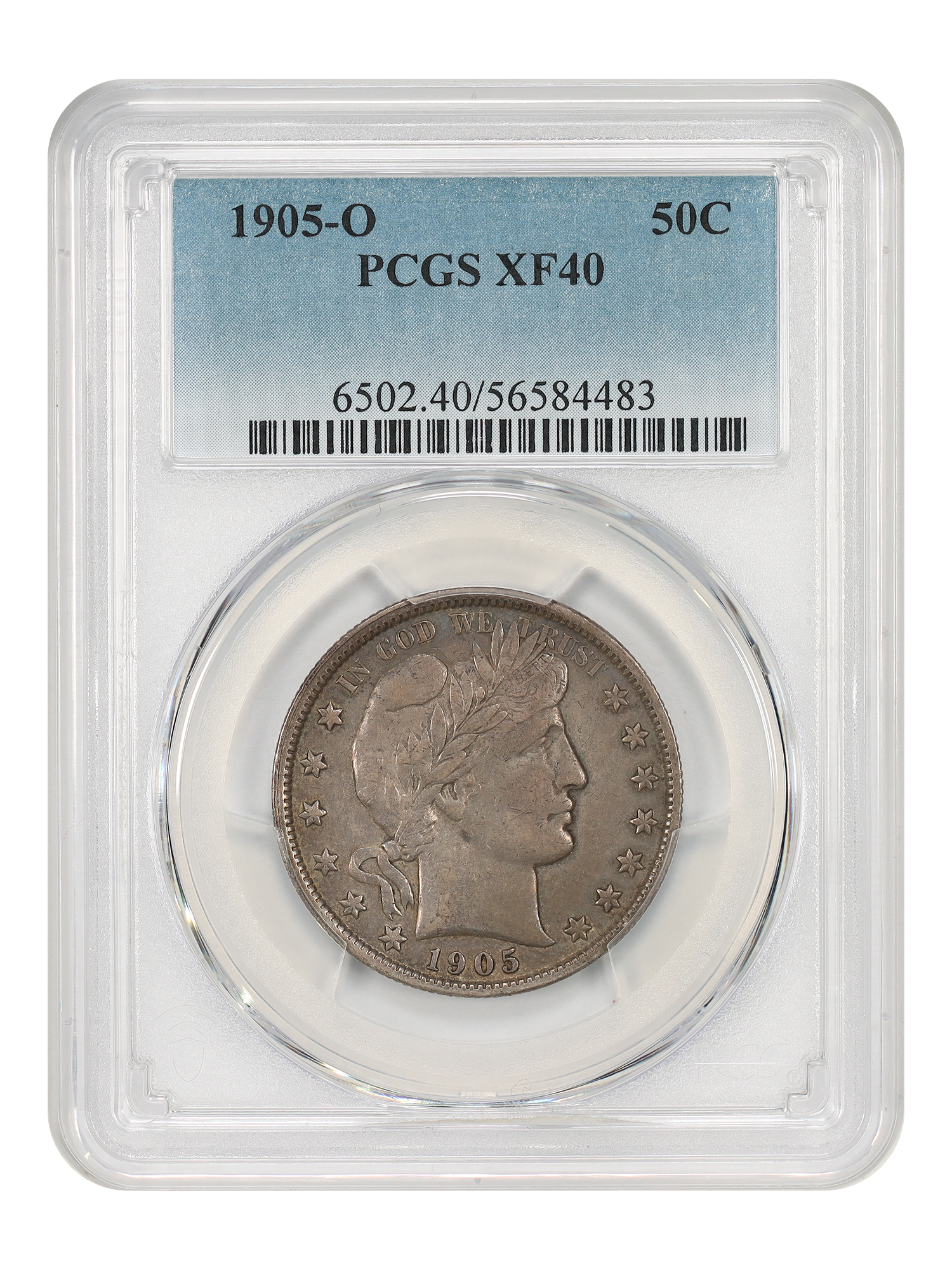 1905-O 50C PCGS XF40