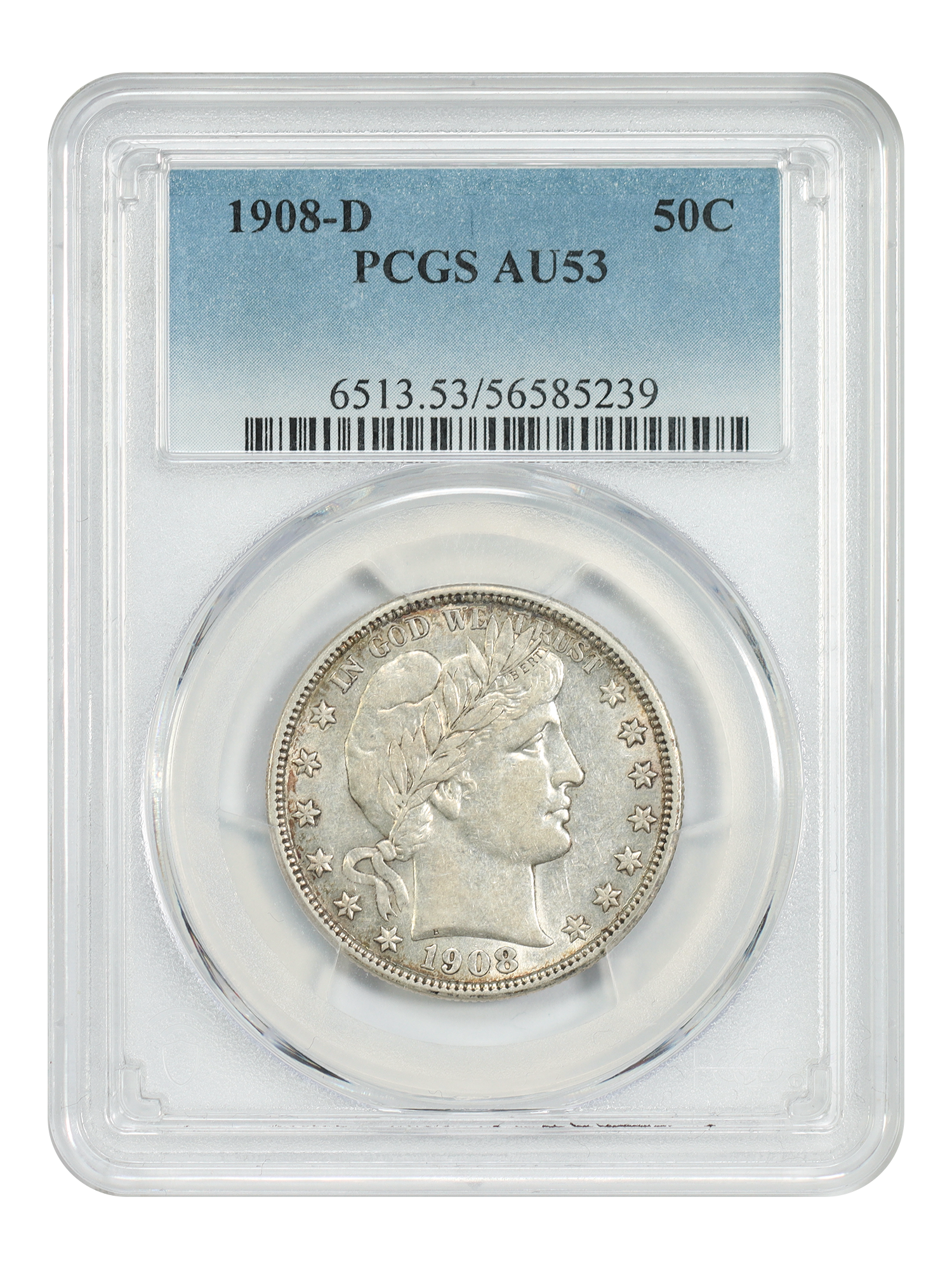1908-D 50C PCGS AU53