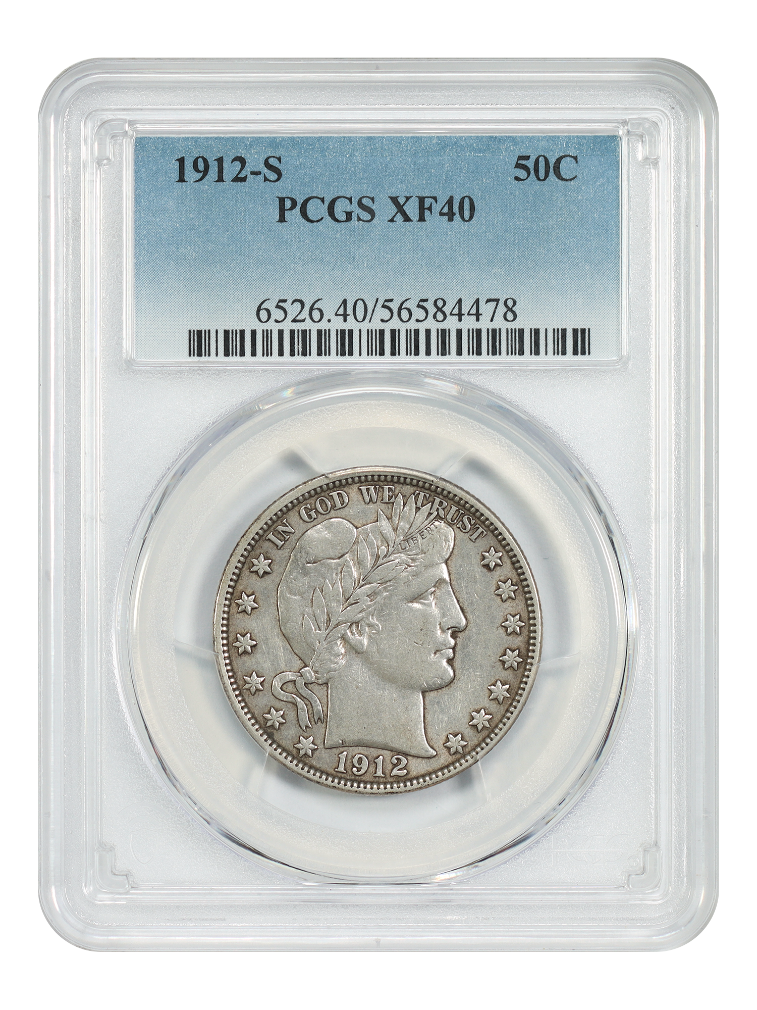 1912-S 50C PCGS XF40