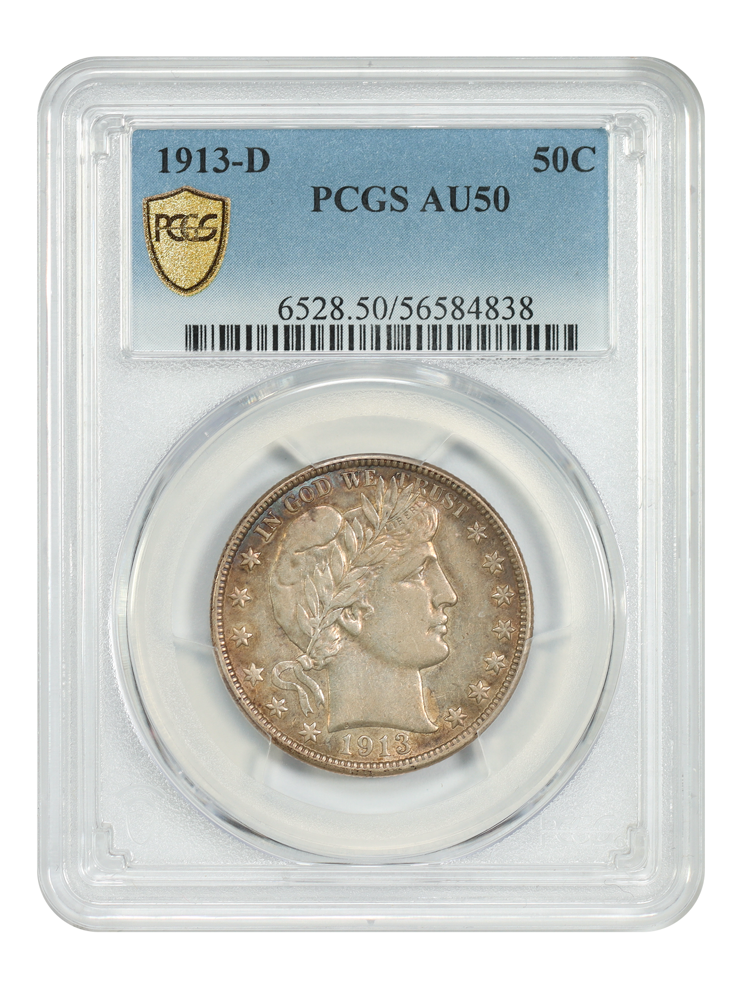 1913-D 50C PCGS AU50