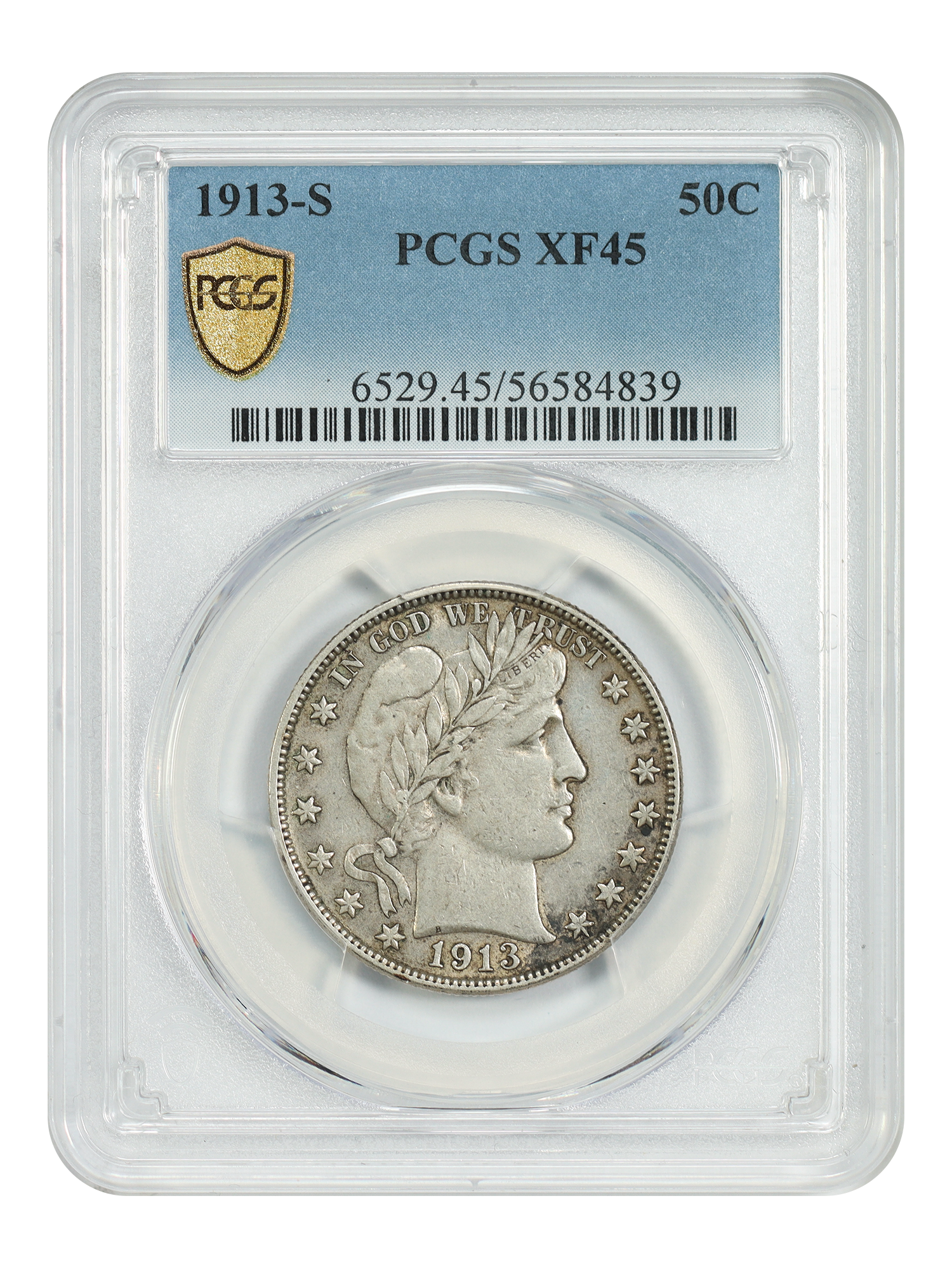 1913-S 50C PCGS XF45