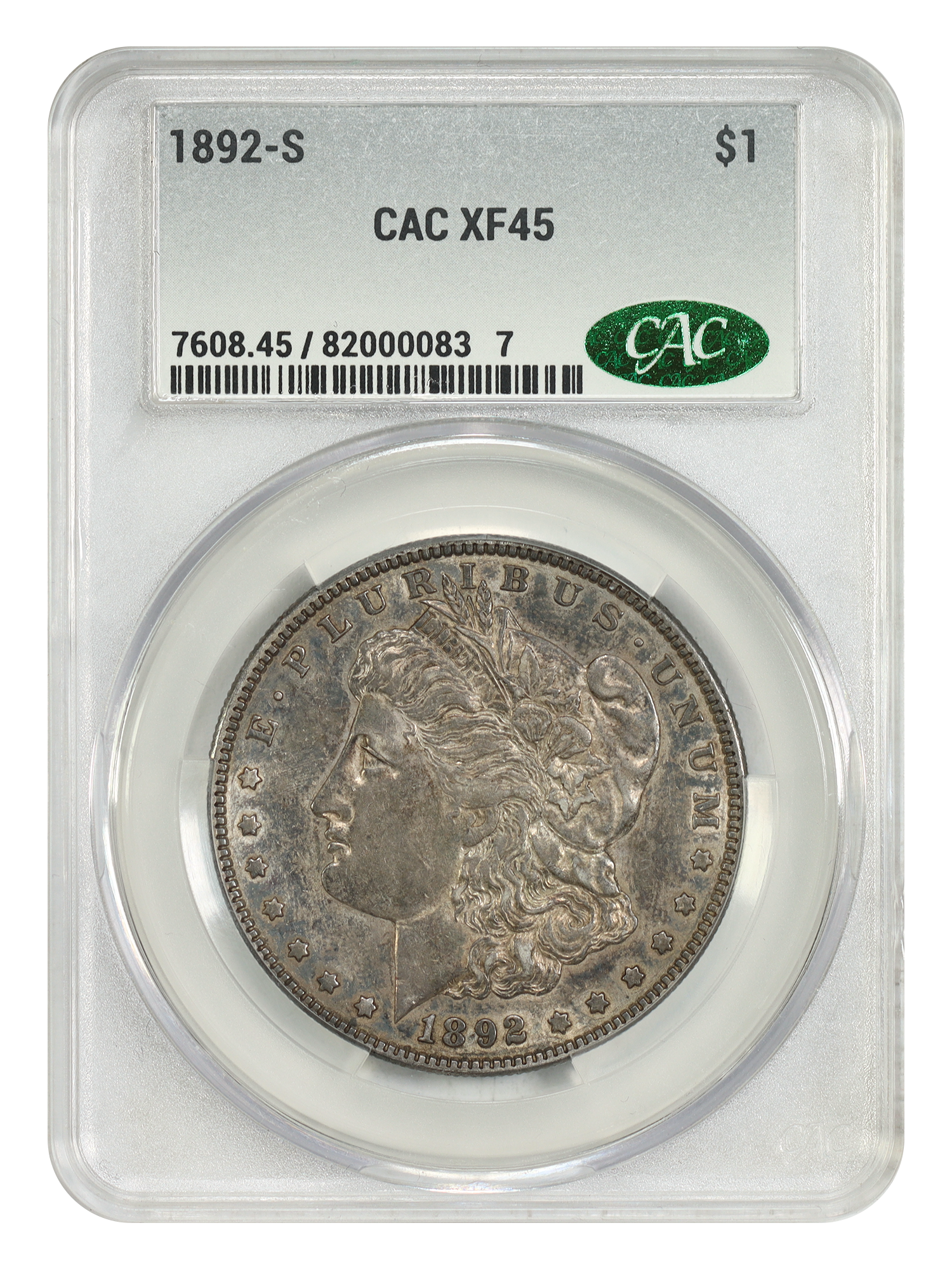 1892-S $1 CACG XF45