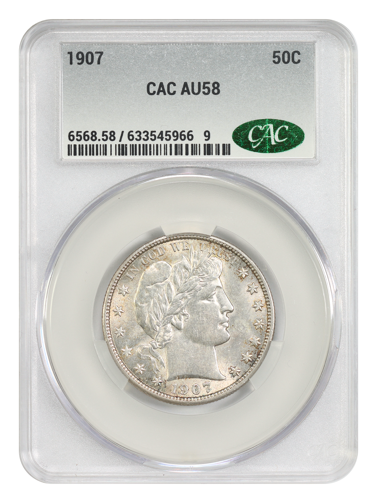 1907 50C CACG AU58