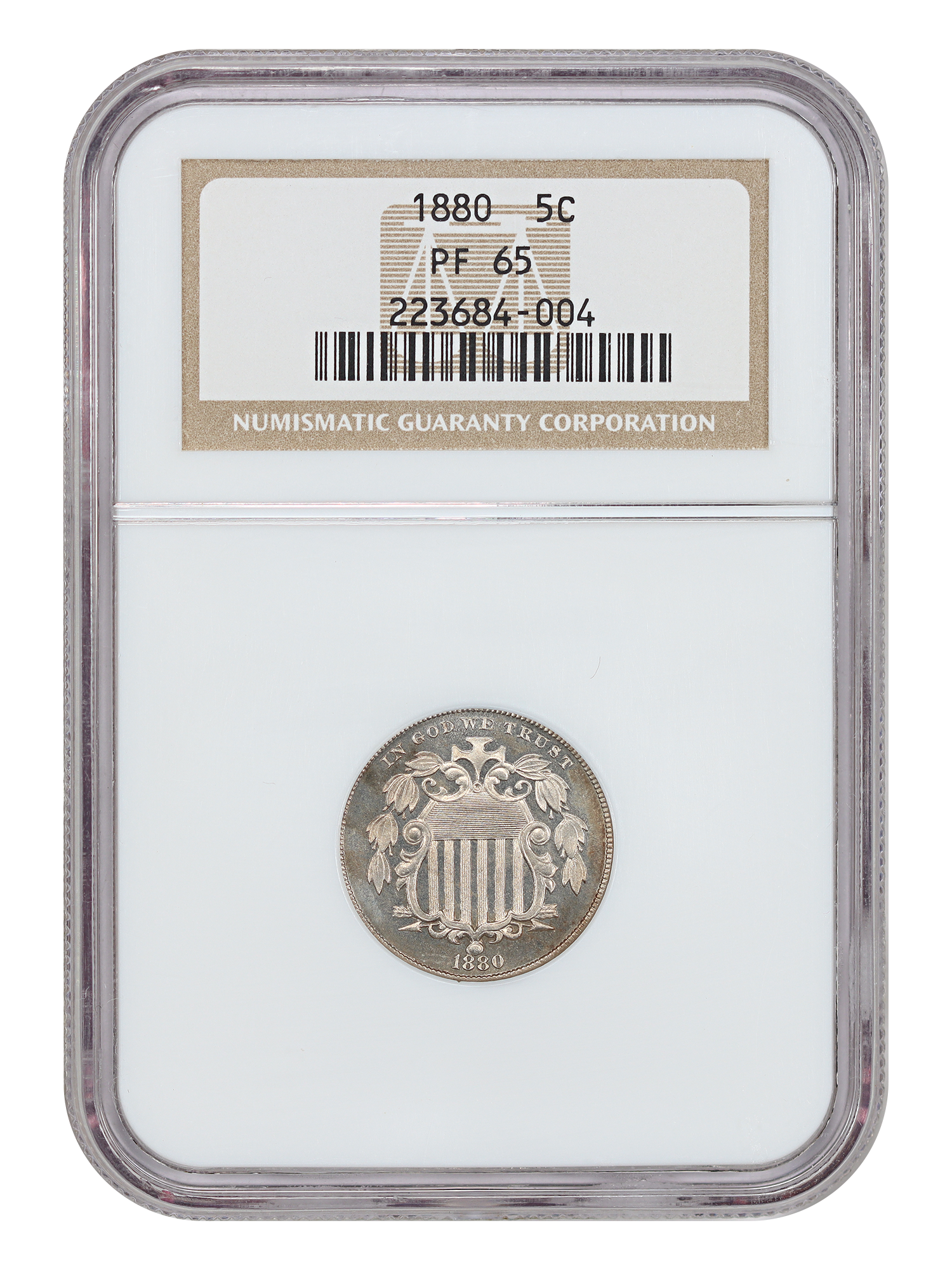 1880 5C NGC PR65